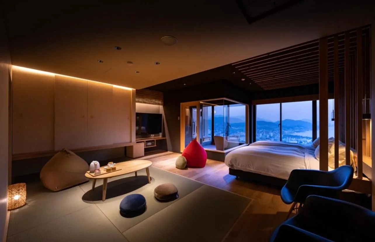 Bed in Hotel Nagasaki