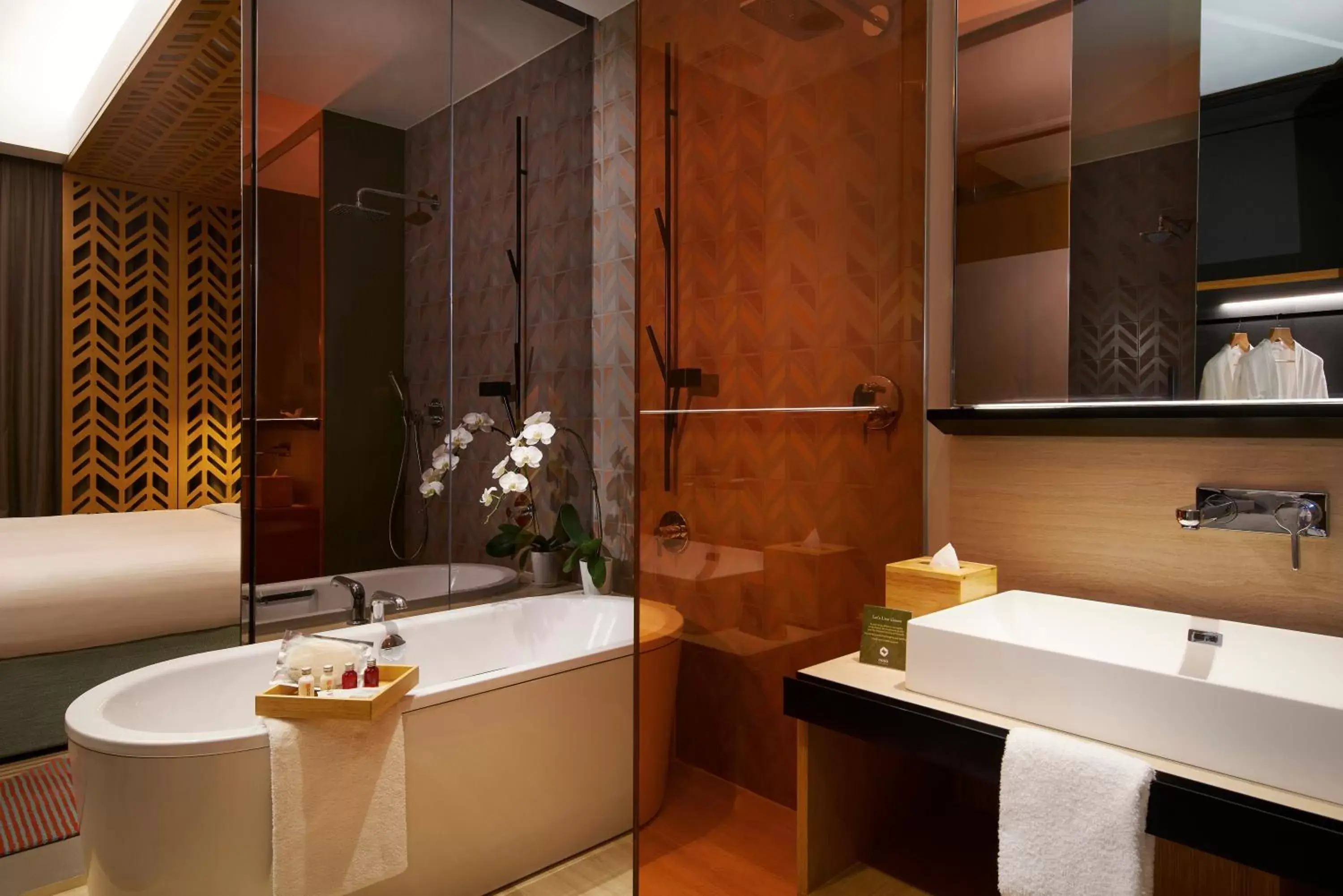 Bathroom in Oasia Hotel Downtown, Singapore by Far East Hospitality