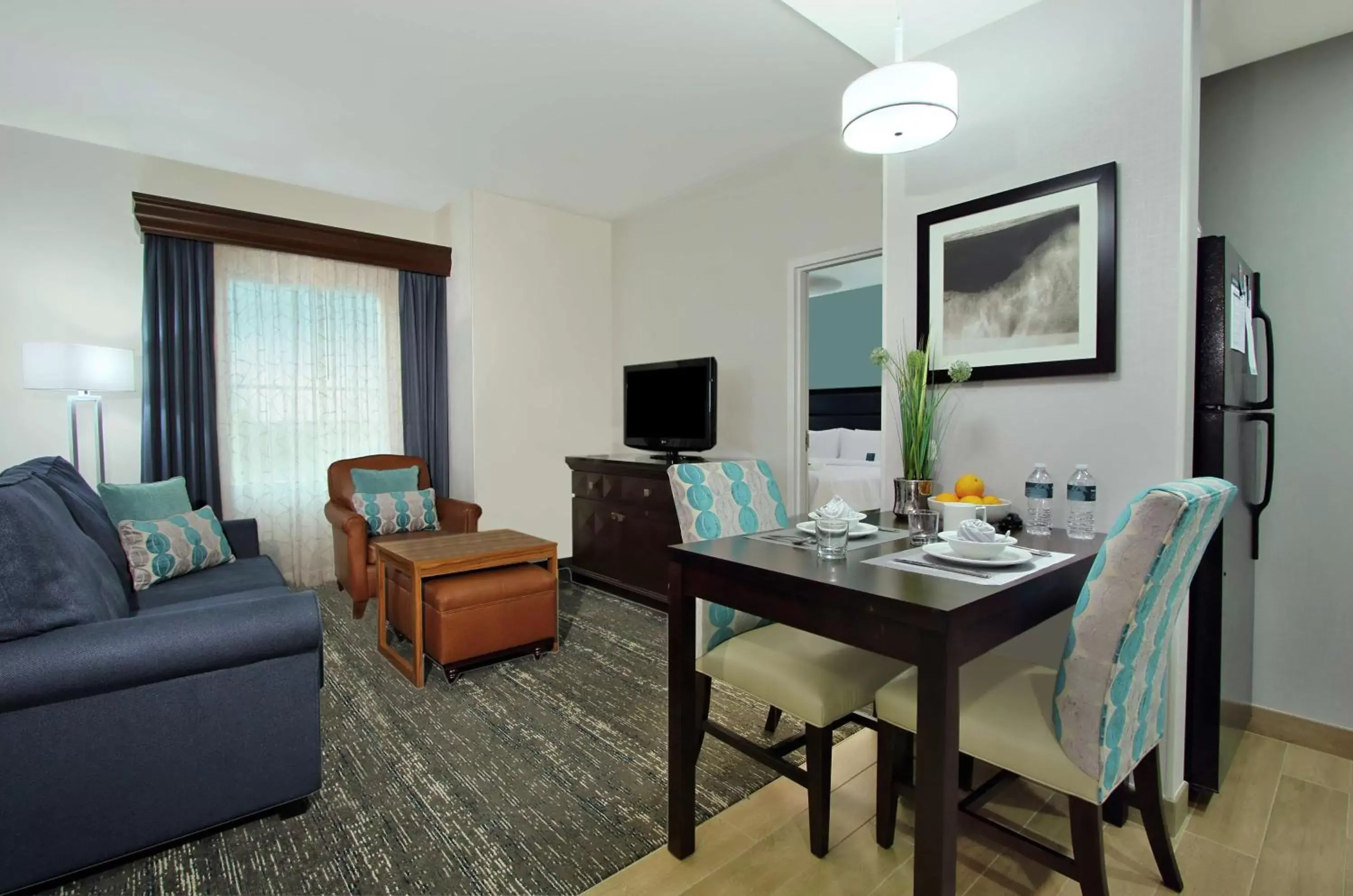 Living room, Dining Area in Homewood Suites by Hilton Fort Lauderdale Airport-Cruise Port