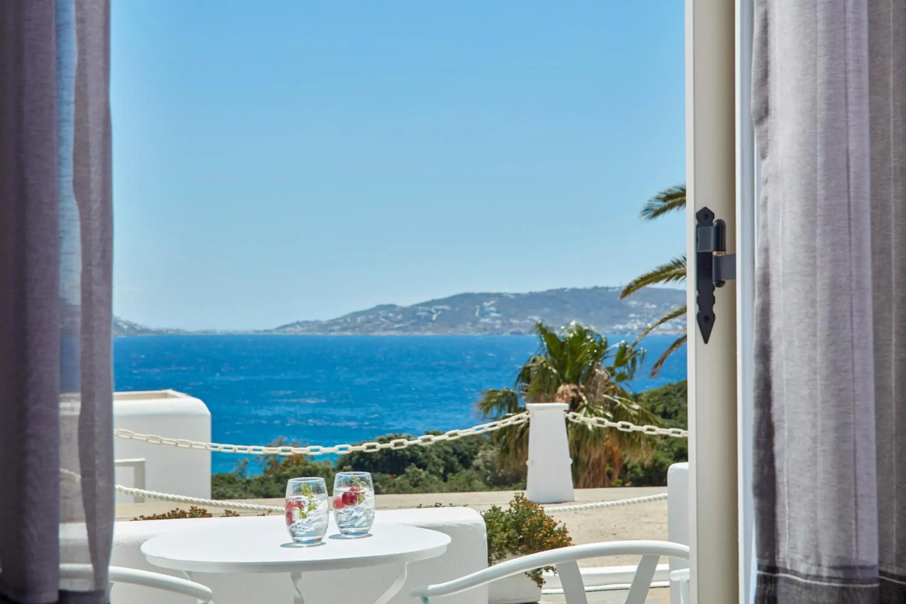 Balcony/Terrace in Mykonos Princess Hotel