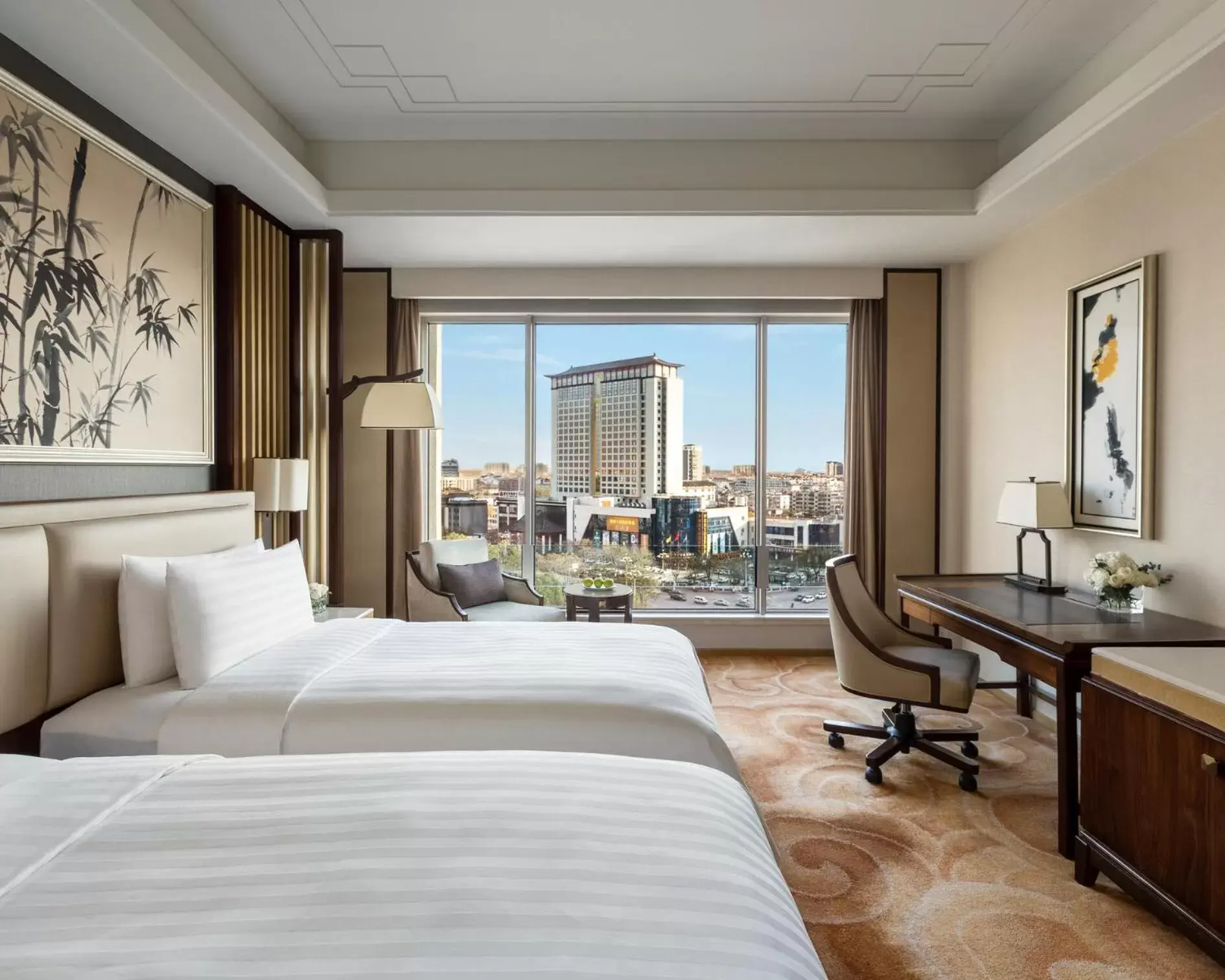 City view, Bed in Shangri-La Qufu City view, Bed in Shangri-La Qufu