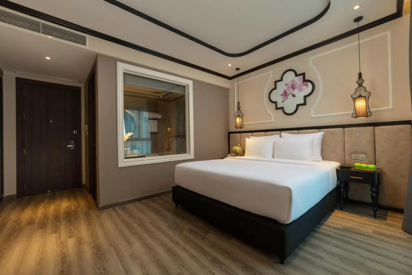 Bed in FTE Ba Dinh Hotel
