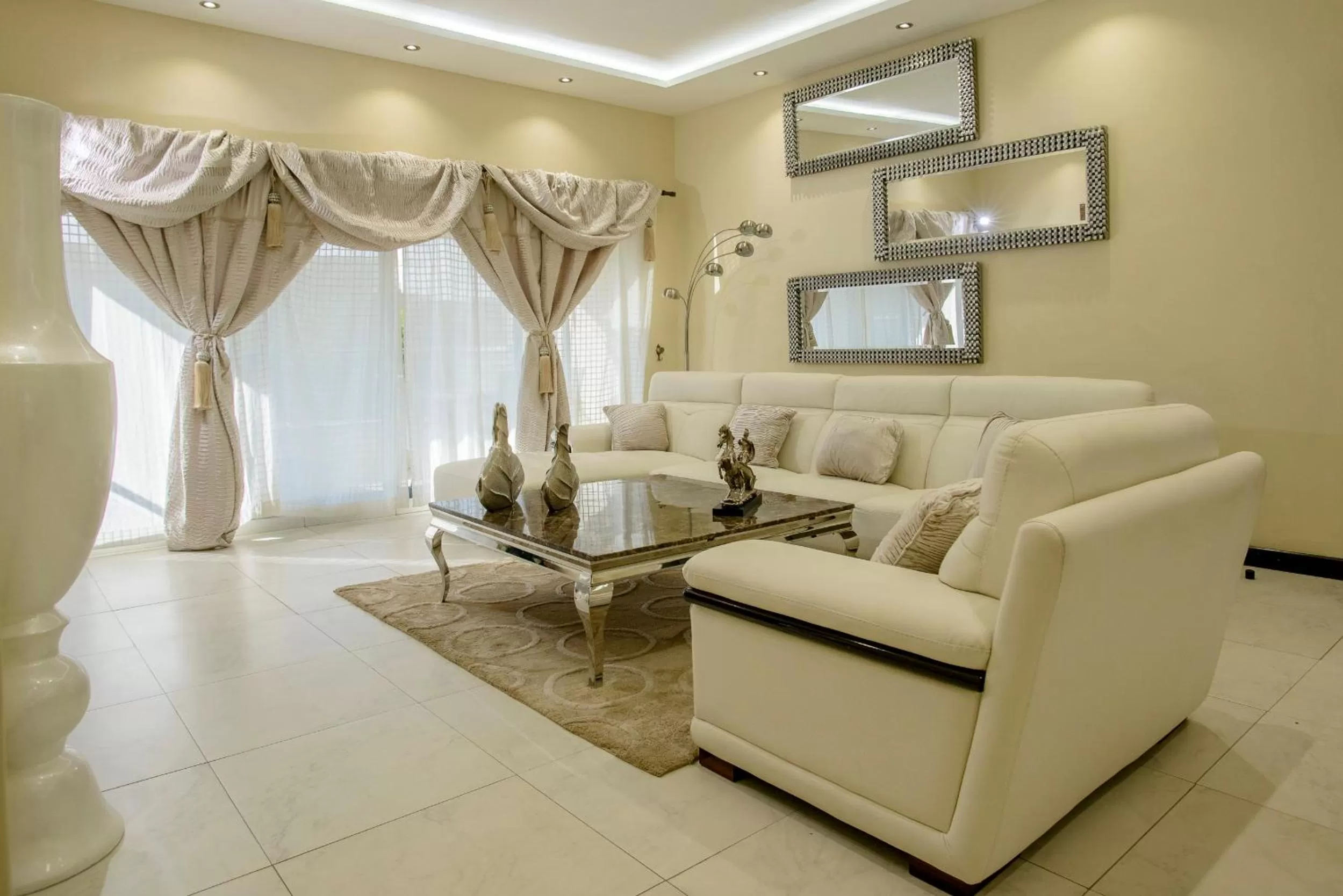 Living room in The Landmark Suites Westlands, Nairobi- Next to Westgate Mall