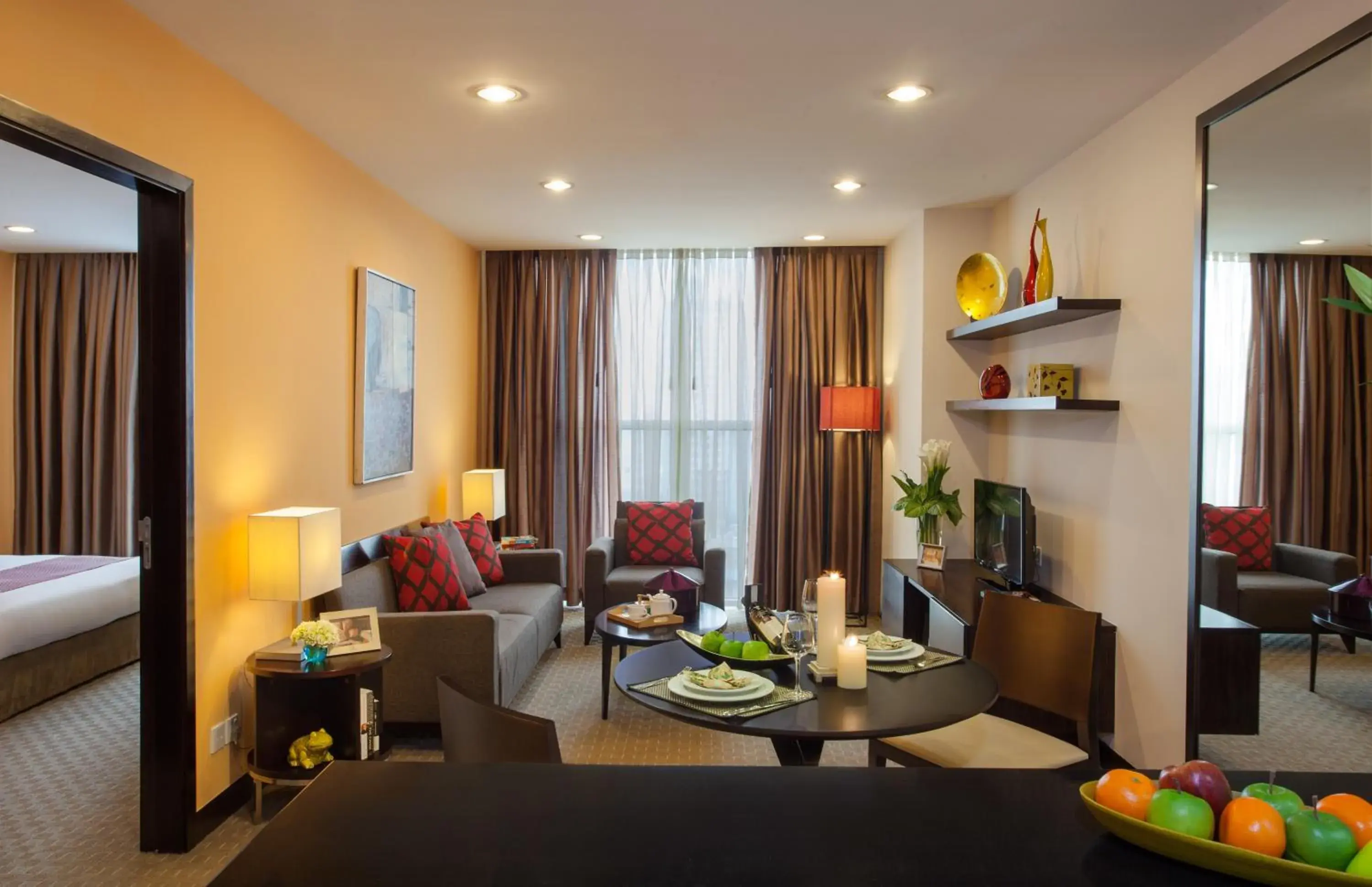 Living room in Somerset Hoa Binh Serviced Residences