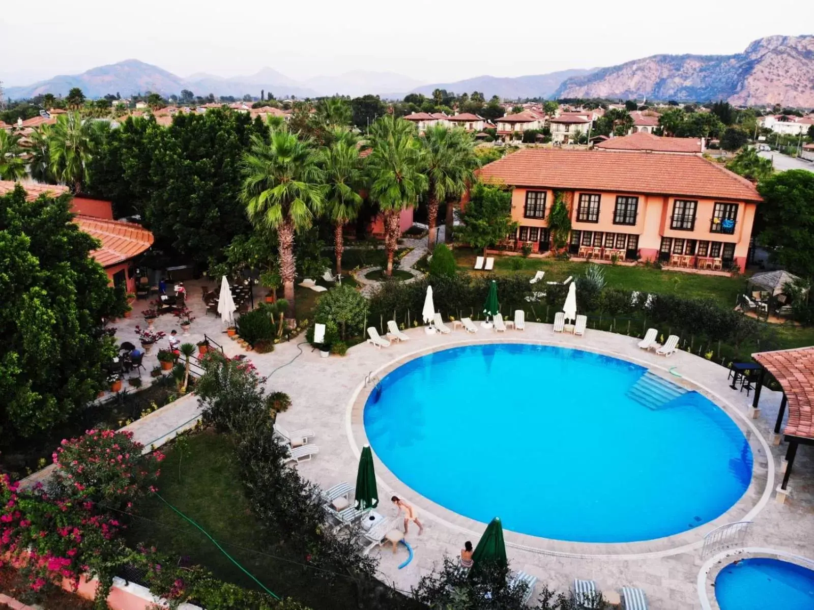 Bird's eye view, Pool View in Hotel Palme Dalyan