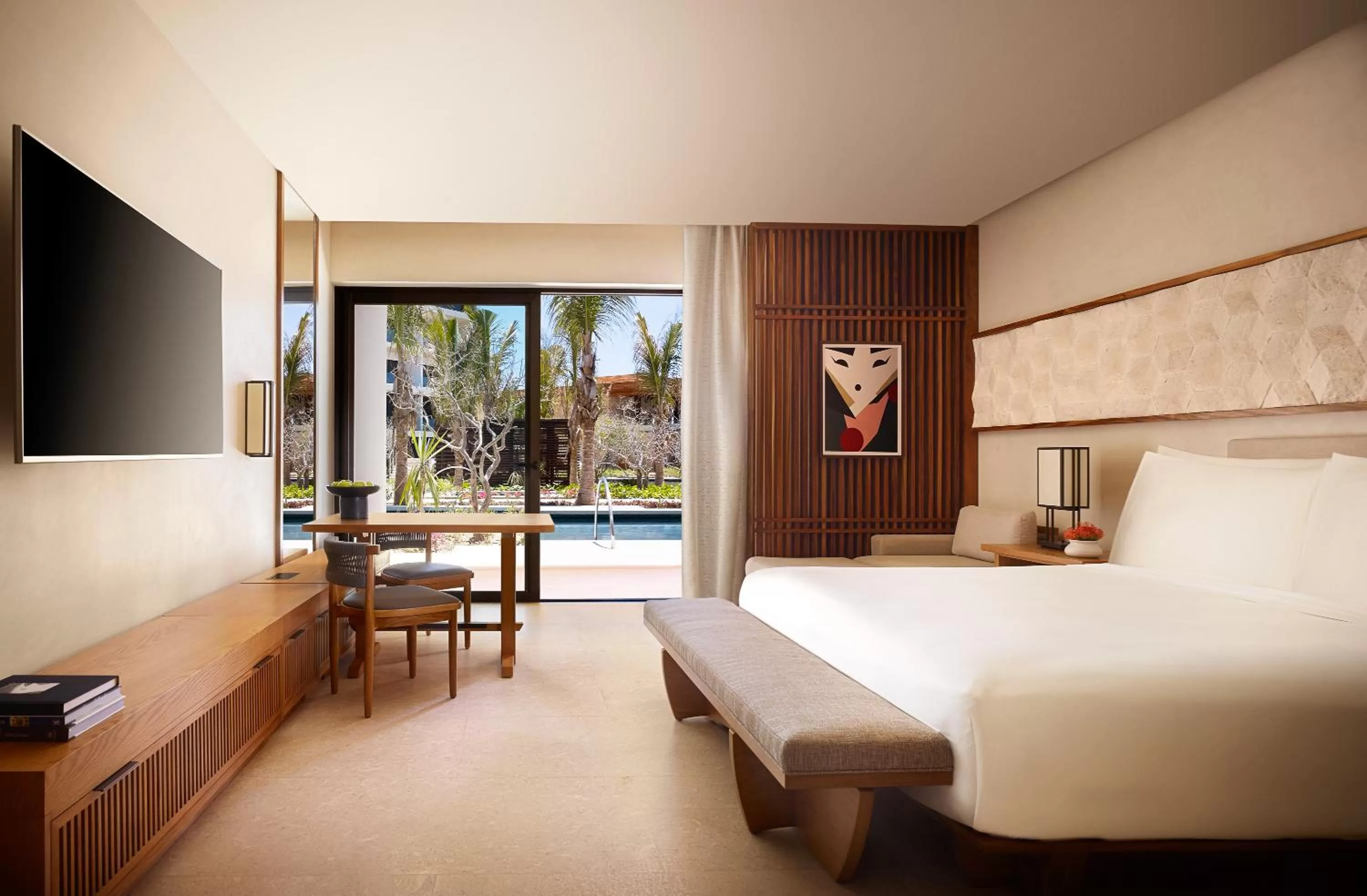 Garden view, Bed in Nobu Hotel Los Cabos