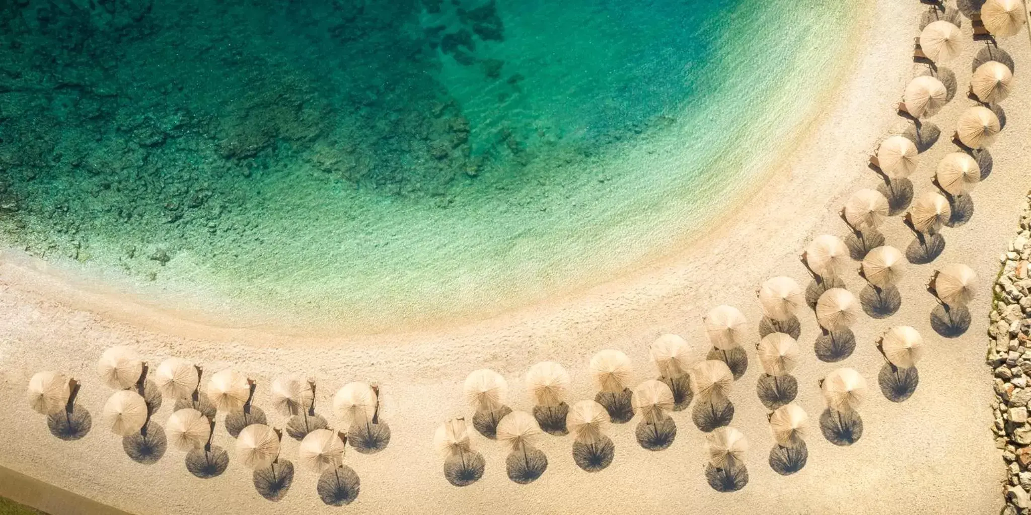 Beach, Bird's-eye View in Aminess Maestral Hotel