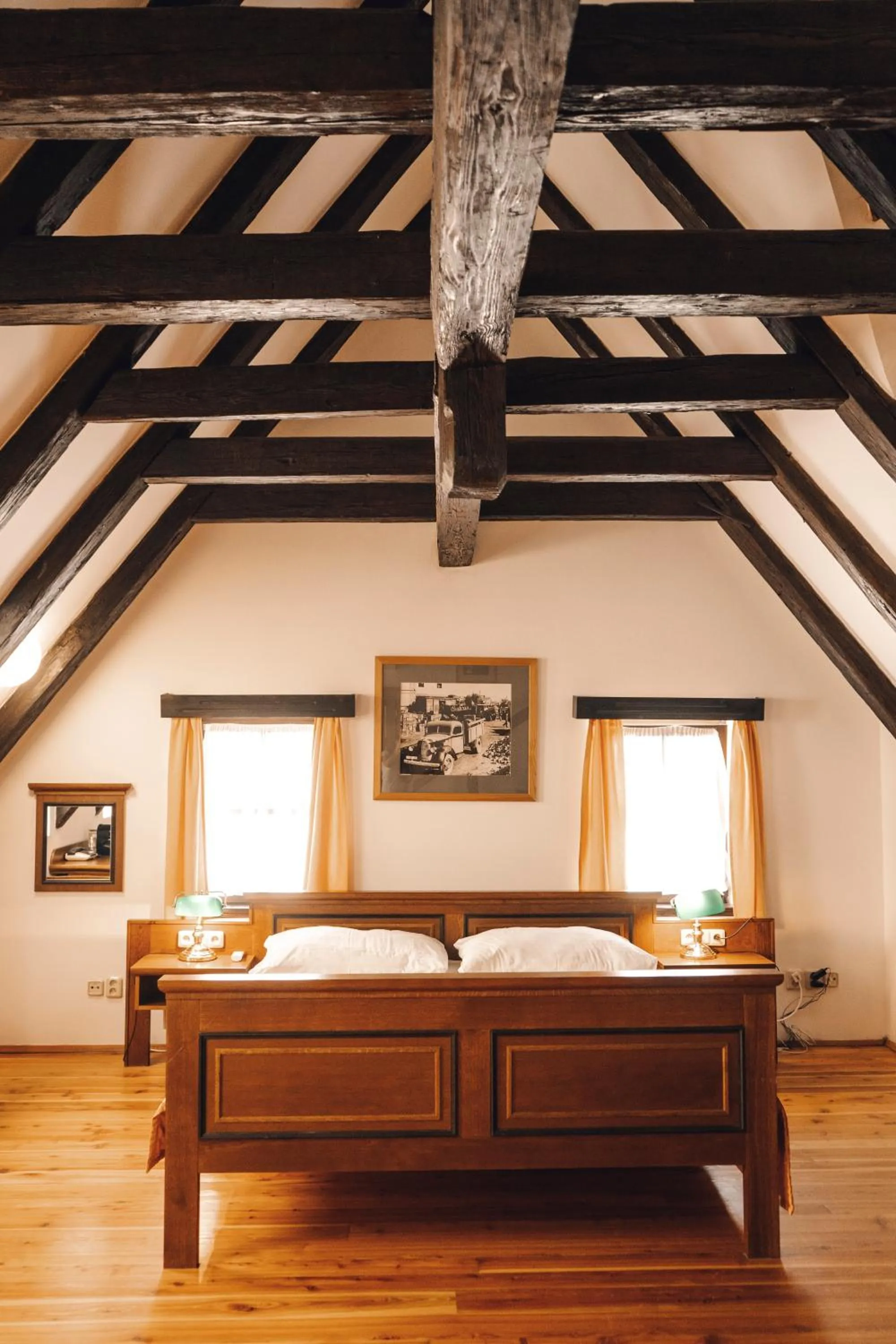 Decorative detail, Bed in U Medvidku-Brewery Hotel