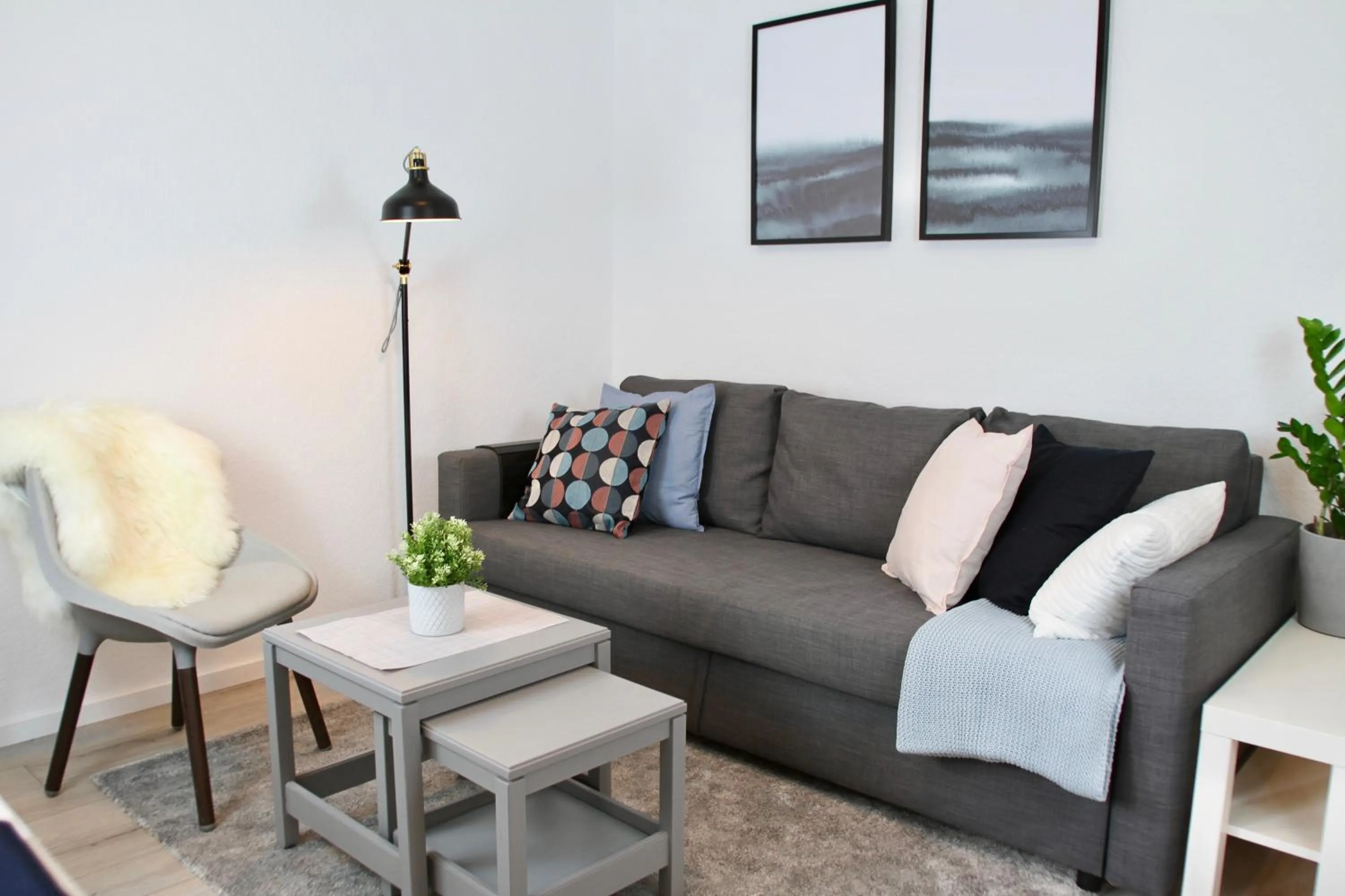 Living room in Apartmenthaus in der Metzstraße