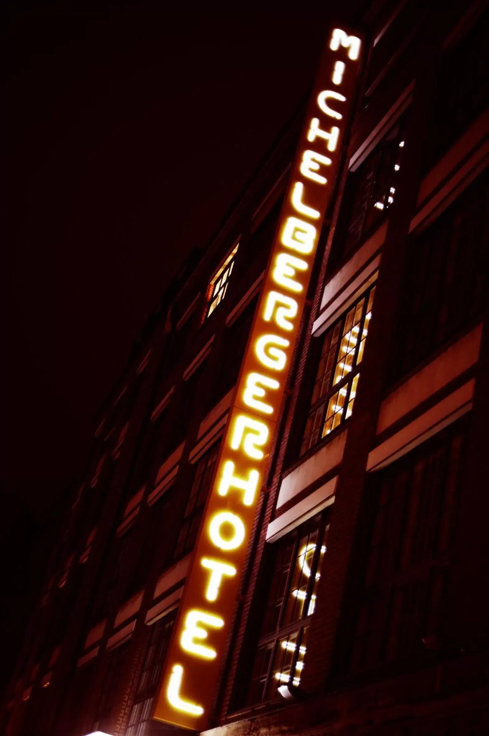 Facade/entrance in Michelberger Hotel Facade/entrance in Michelberger Hotel