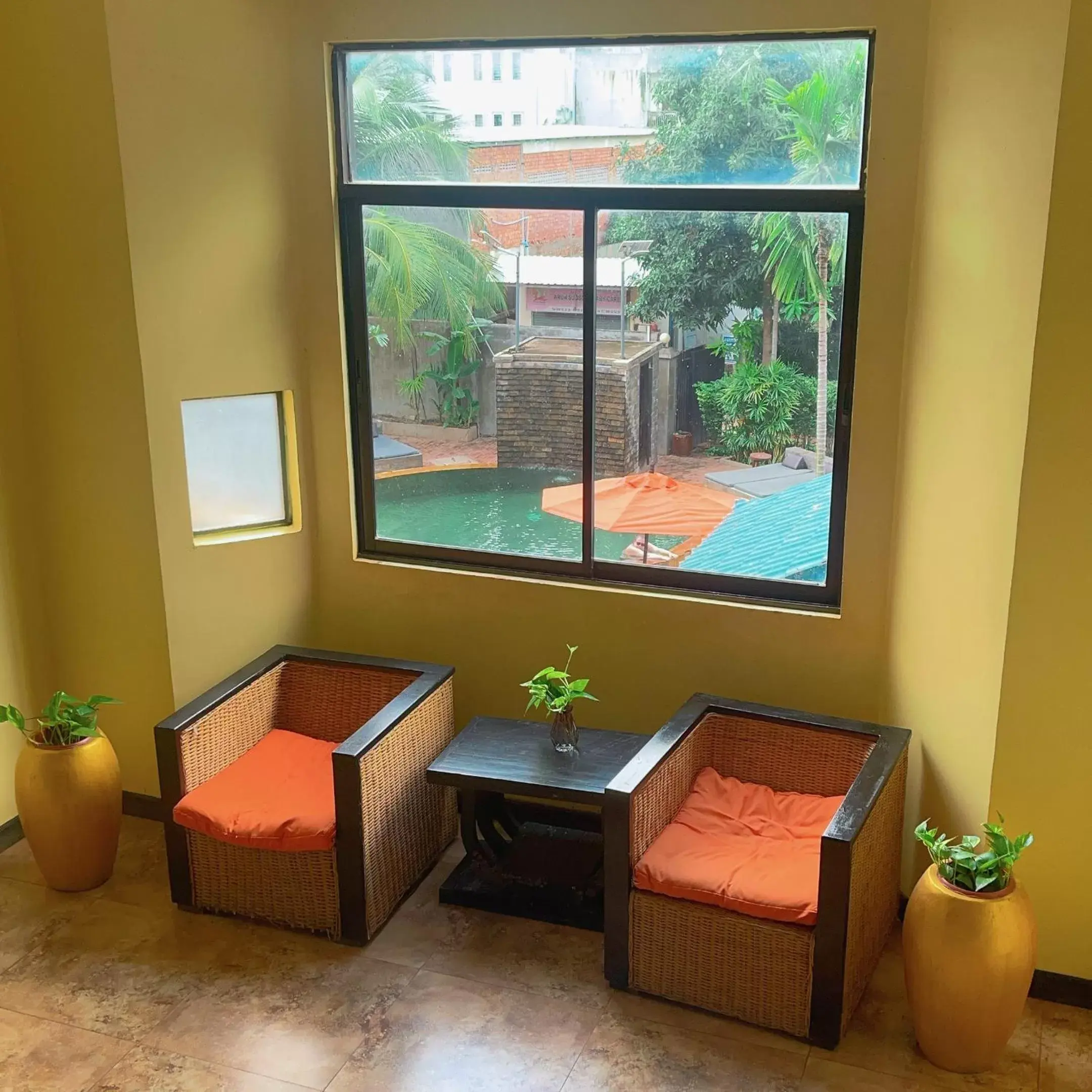 Pool view in Central Indochine D'angkor Hotel Pool view in Central Indochine D'angkor Hotel