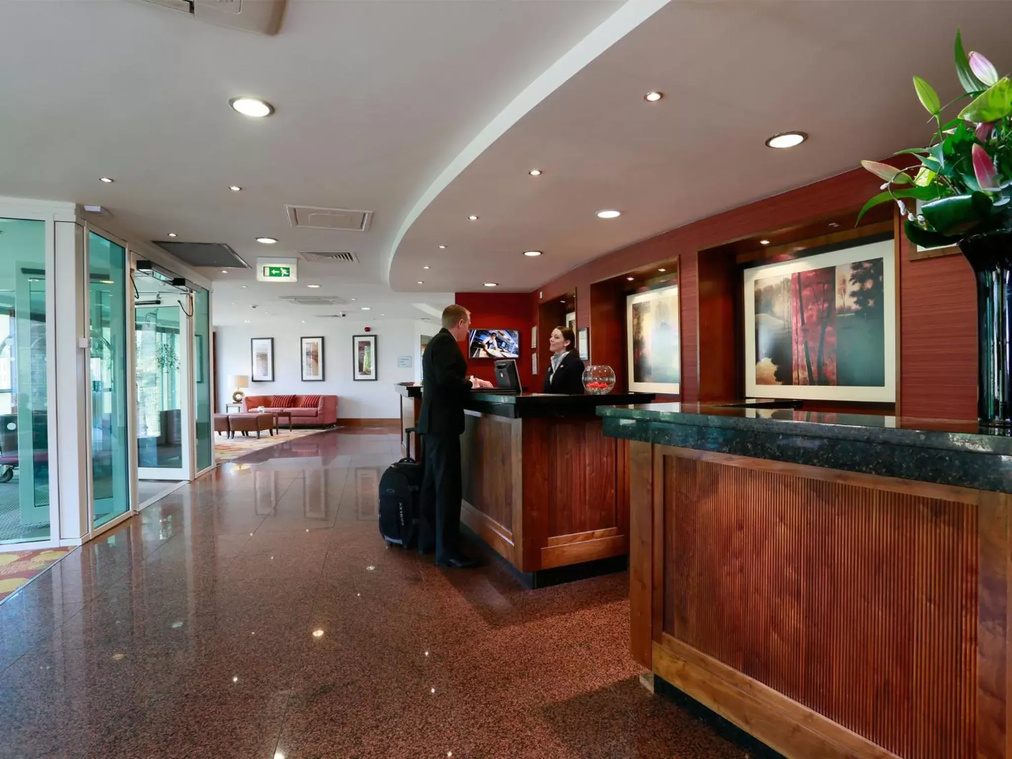 Lobby or reception, Lobby/Reception in Macdonald Portal Hotel, Golf & Spa Cobblers Cross, Cheshire