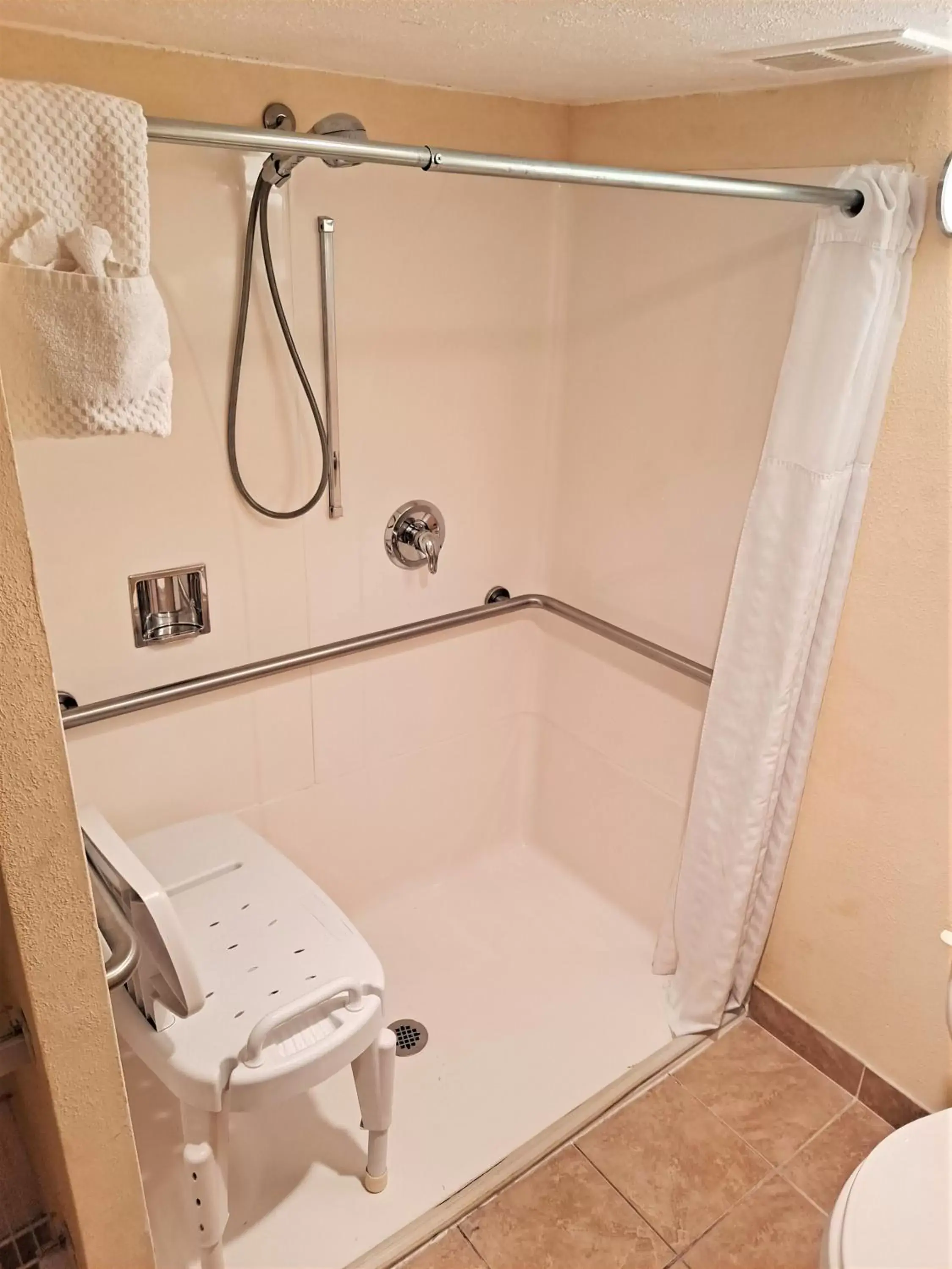 Shower, Bathroom in Studio 6 Suites Catonsville MD Baltimore West