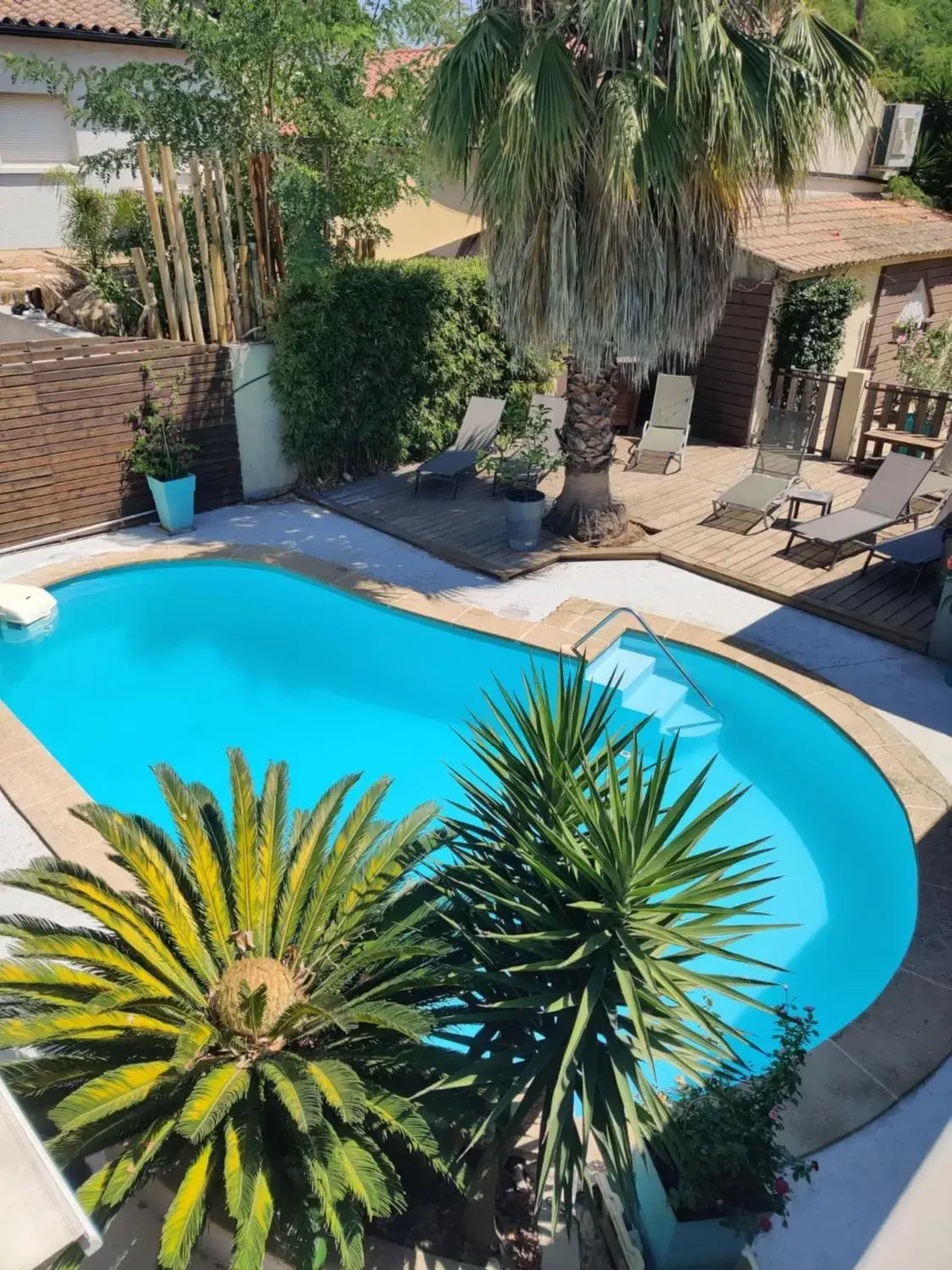 Pool View in Hôtel Le Médiéval