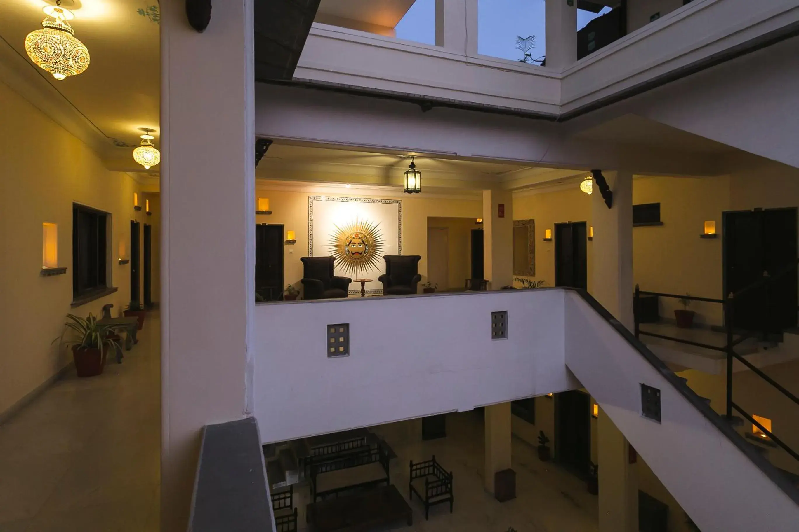 Seating area in Hotel Udaigarh