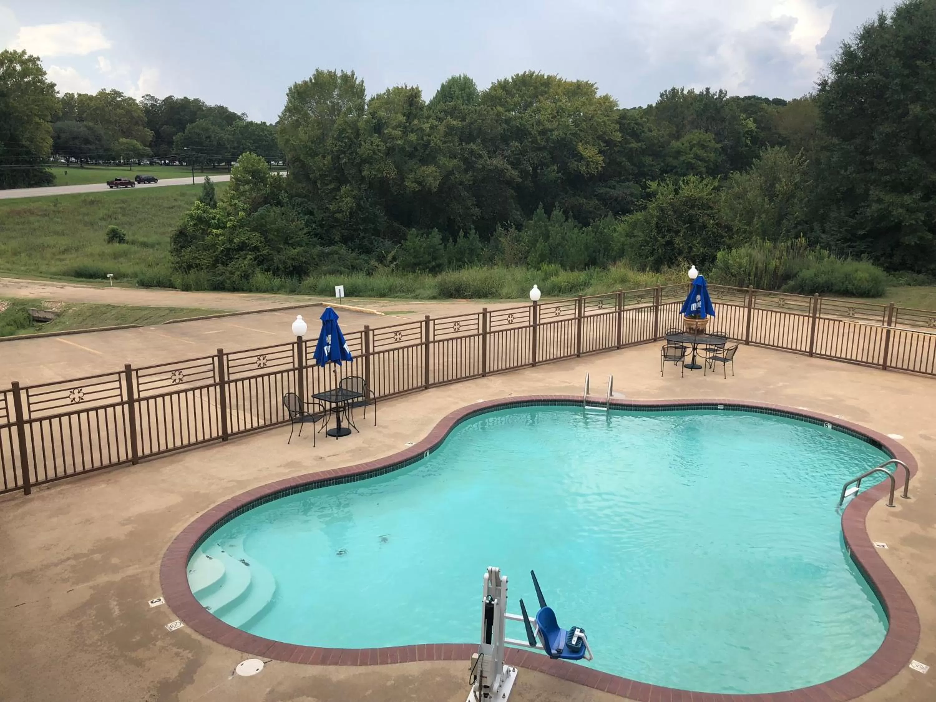Pool view in Weston Inn & Suites