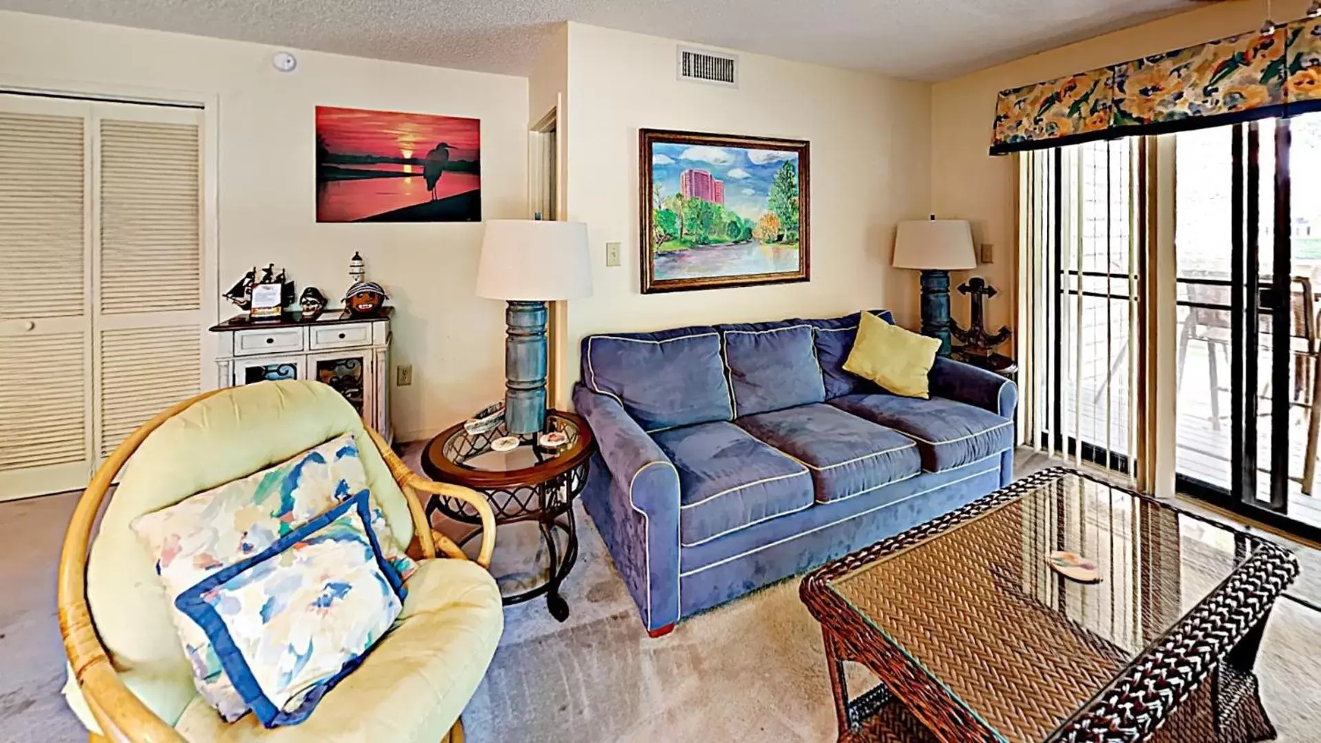 Living room, Seating Area in Beach Vacation Condos
