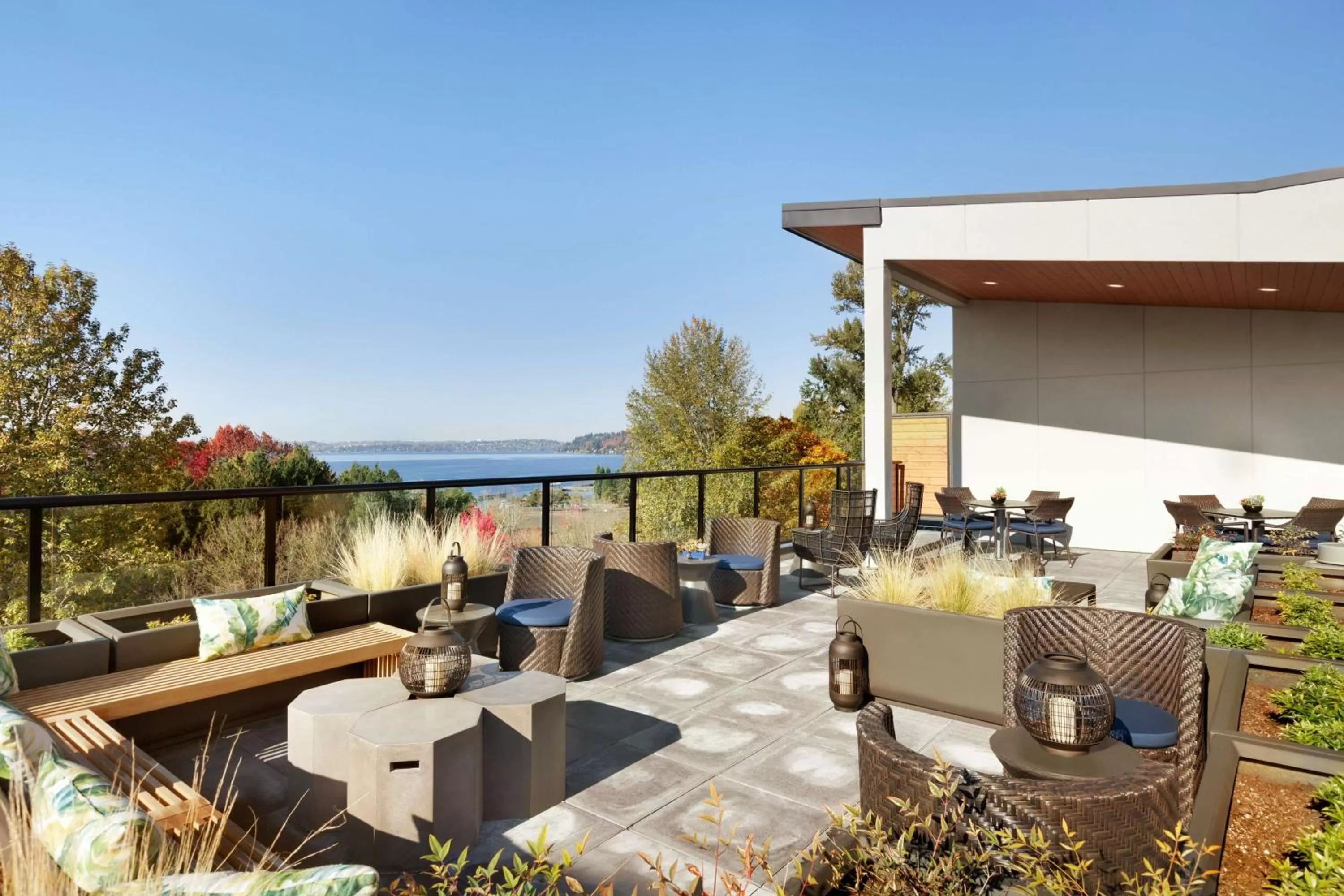 Patio in Hampton Inn & Suites Seattle/Renton, Wa