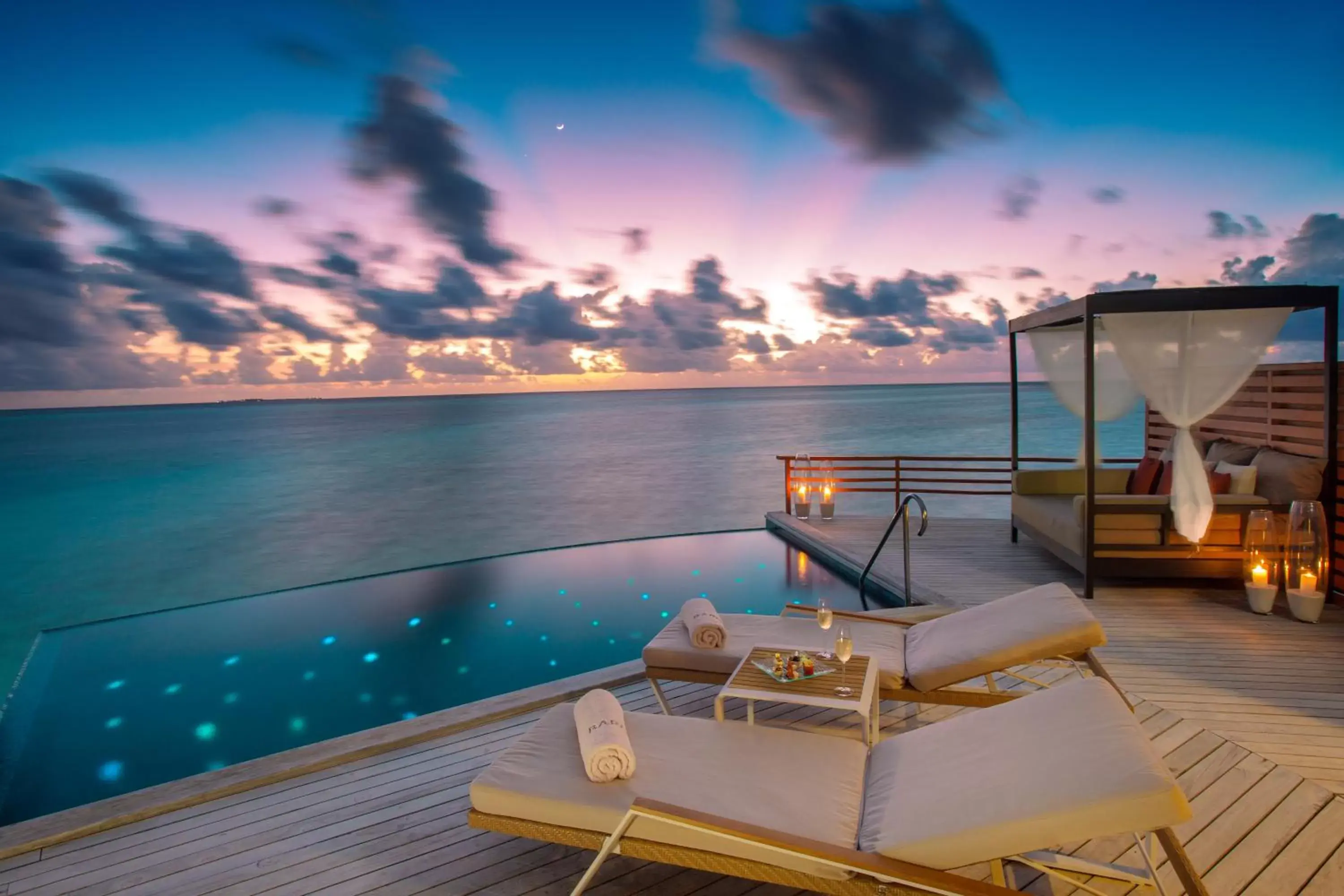 Pool view in Baros Maldives