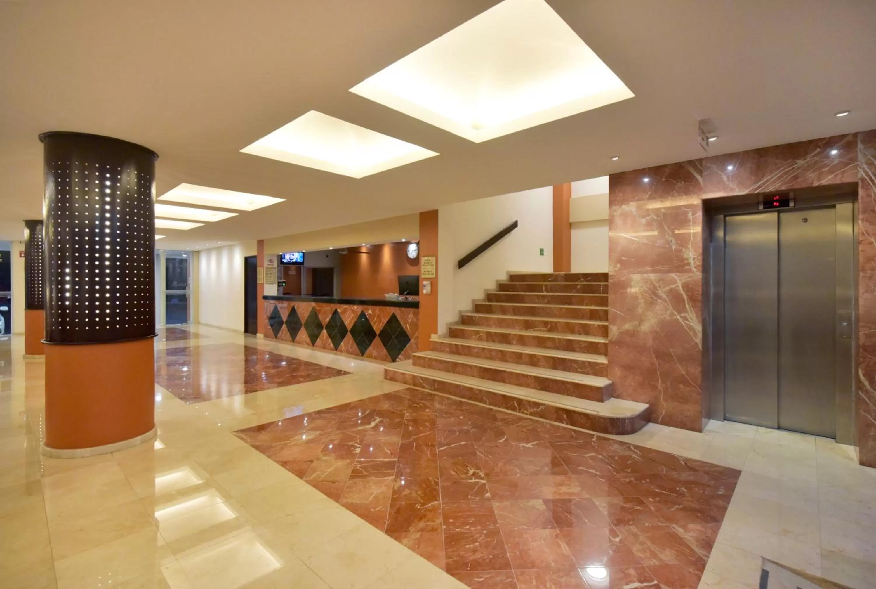 Lobby or reception in Hotel Bonampak