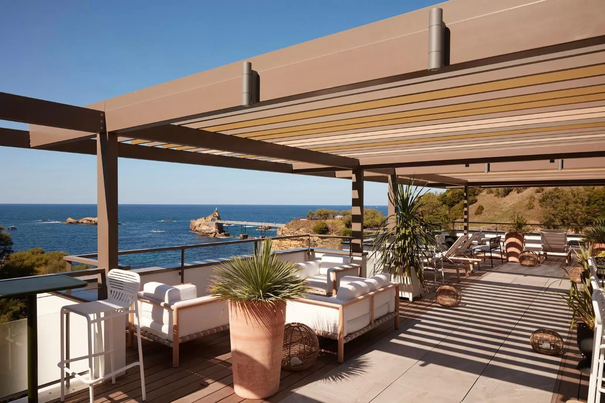 Balcony/Terrace in Hotel de La Plage - Nouvel Etablissement