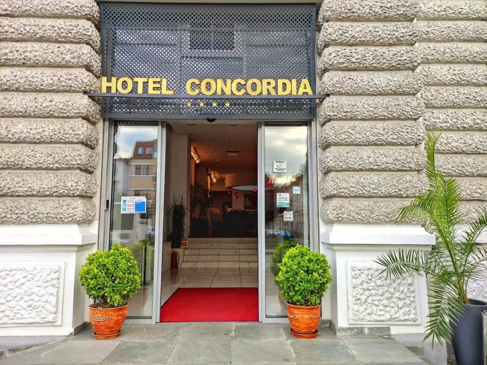 Facade/entrance in Hotel Concordia