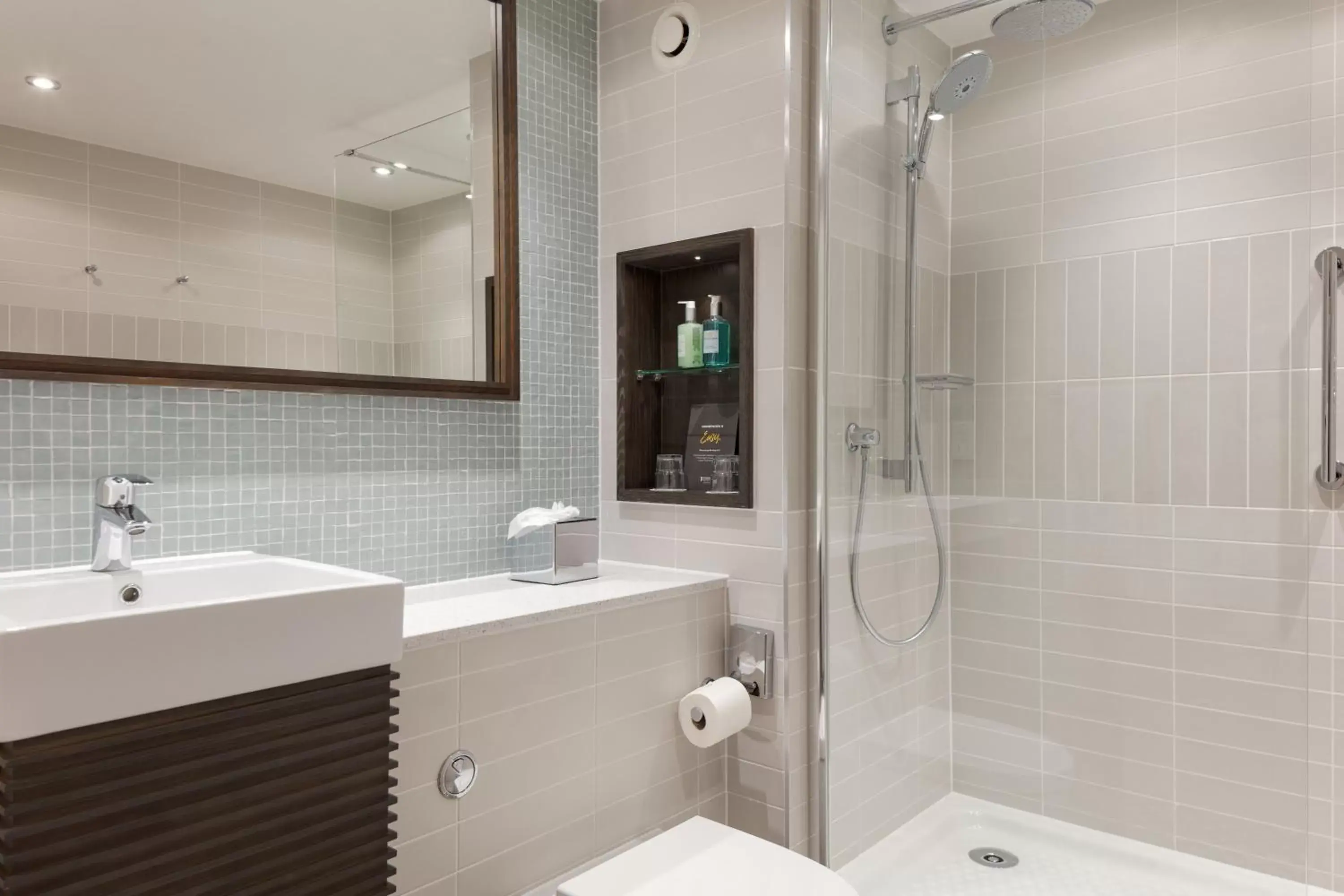 Shower, Bathroom in Staybridge Suites London Heathrow - Bath Road, an IHG Aparthotel