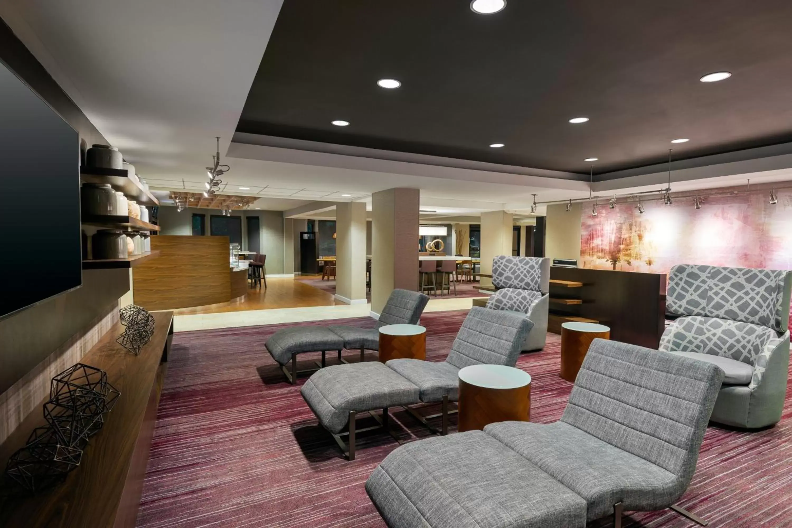 Lobby or reception, Seating Area in Courtyard Asheville