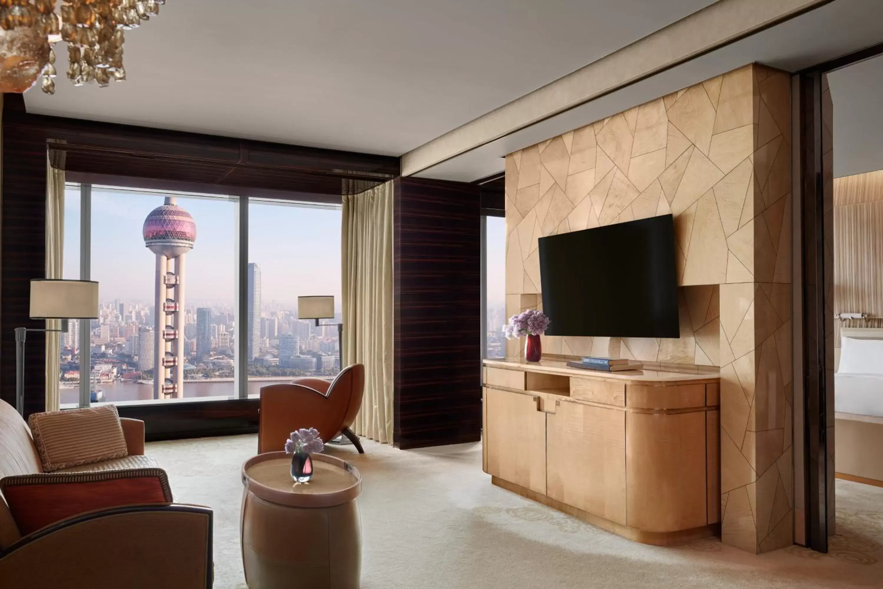 Photo of the whole room, TV/Entertainment Center in The Ritz-Carlton Shanghai, Pudong