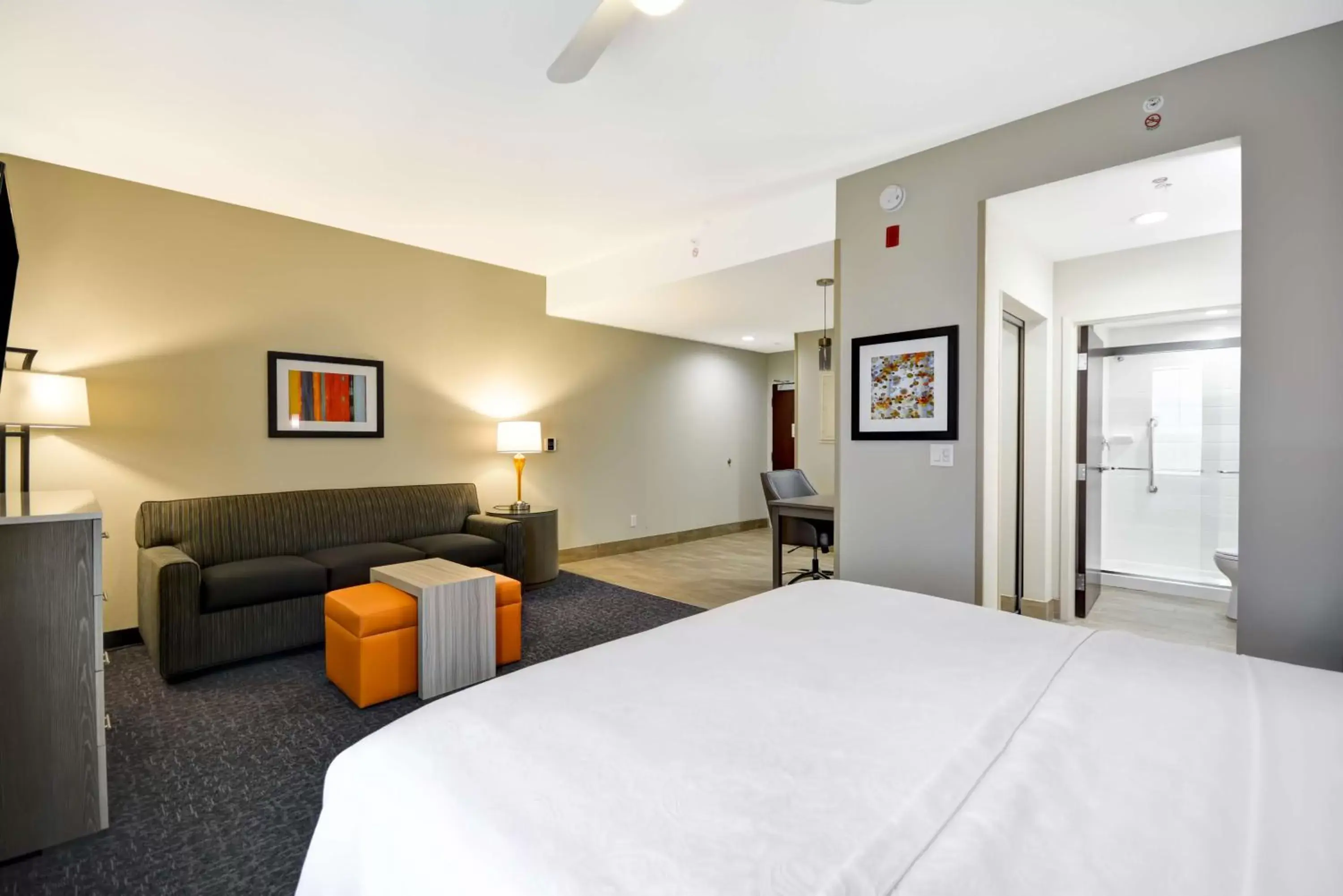 Bed in Homewood Suites by Hilton Orlando Theme Parks