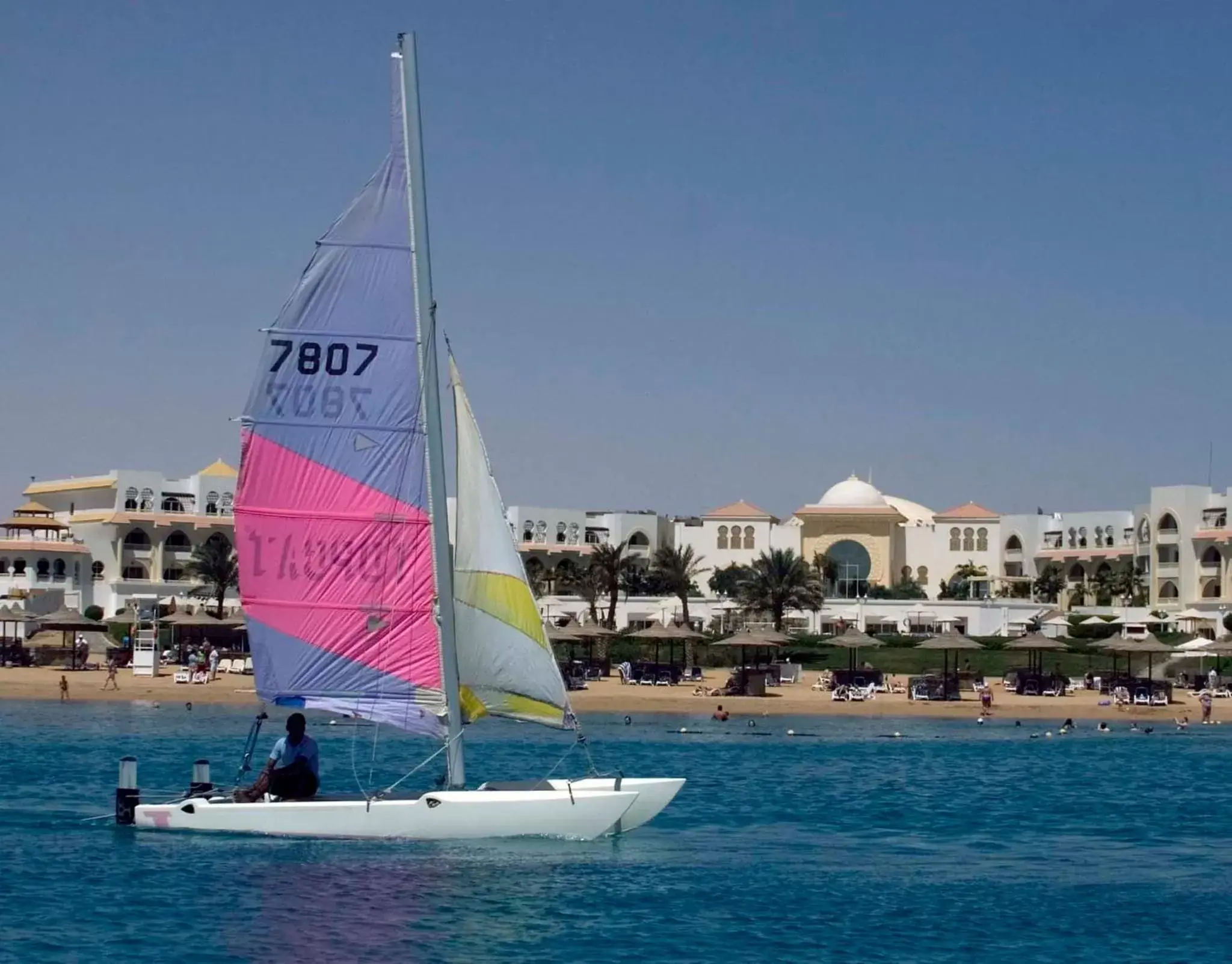 Beach, Windsurfing in Old Palace Resort Sahl Hasheesh