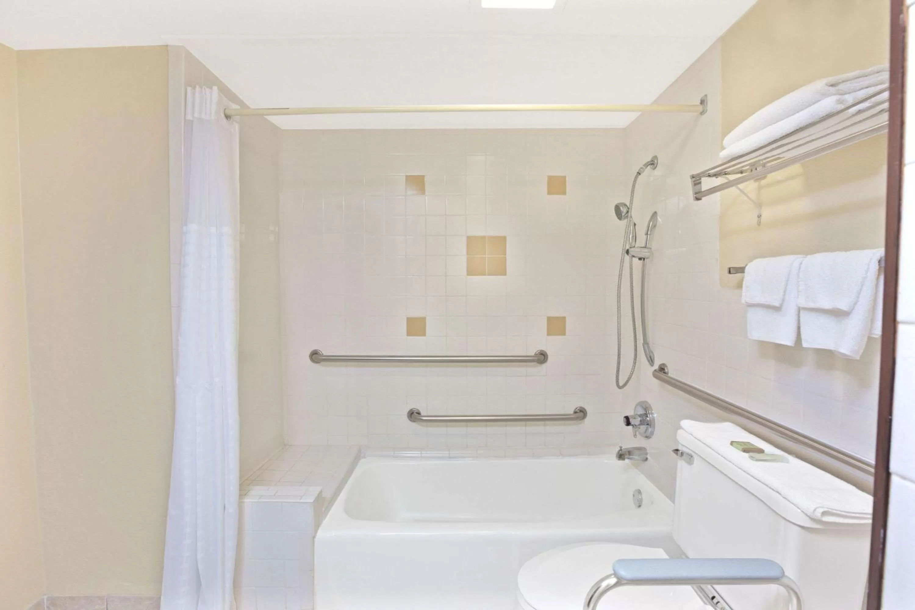 Bathroom in Super 8 by Wyndham Shawnee