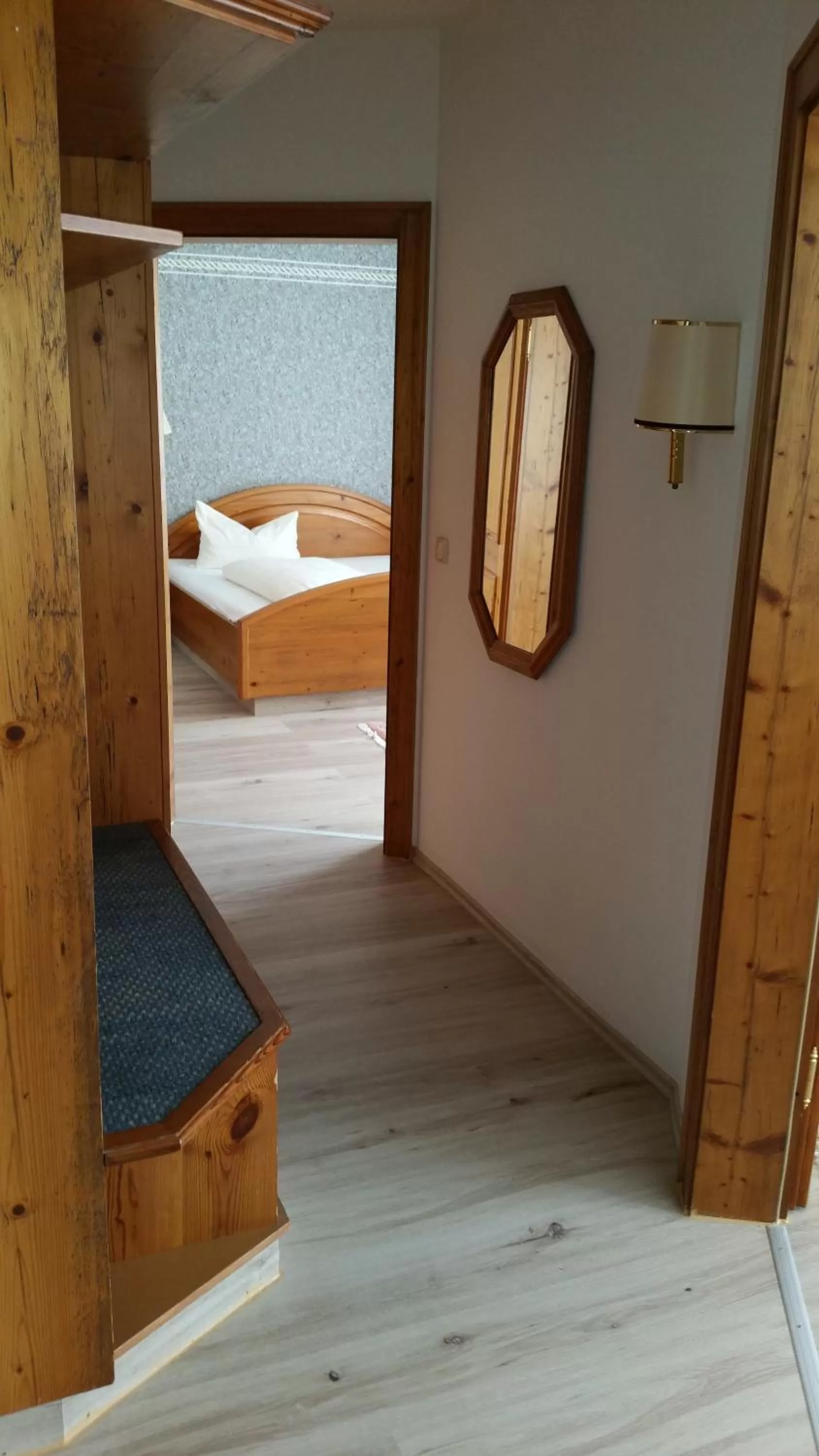 Decorative detail, Bed in Hotel Büchner Garni