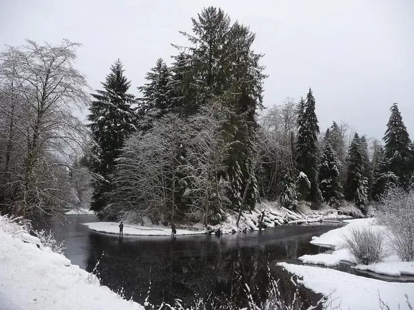 Winter in Pioneer Inn by the River