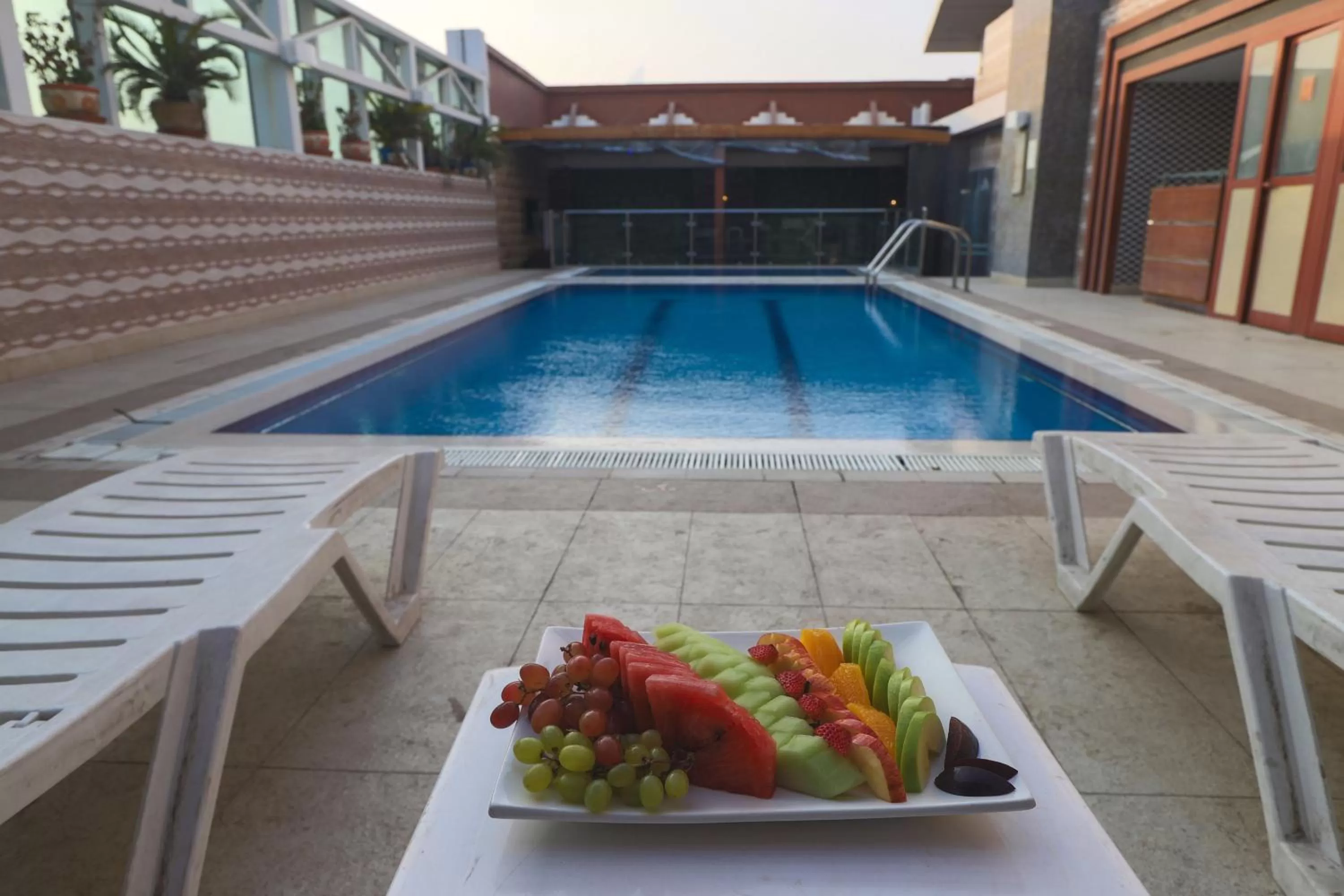 Pool view in Queen Palace Hotel