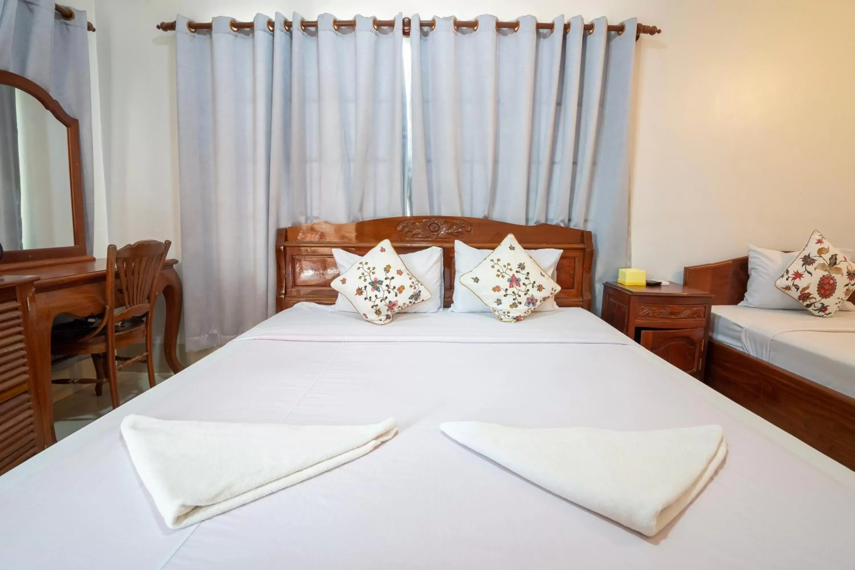 Guests, Bed in Siem Reap Riverside Hotel