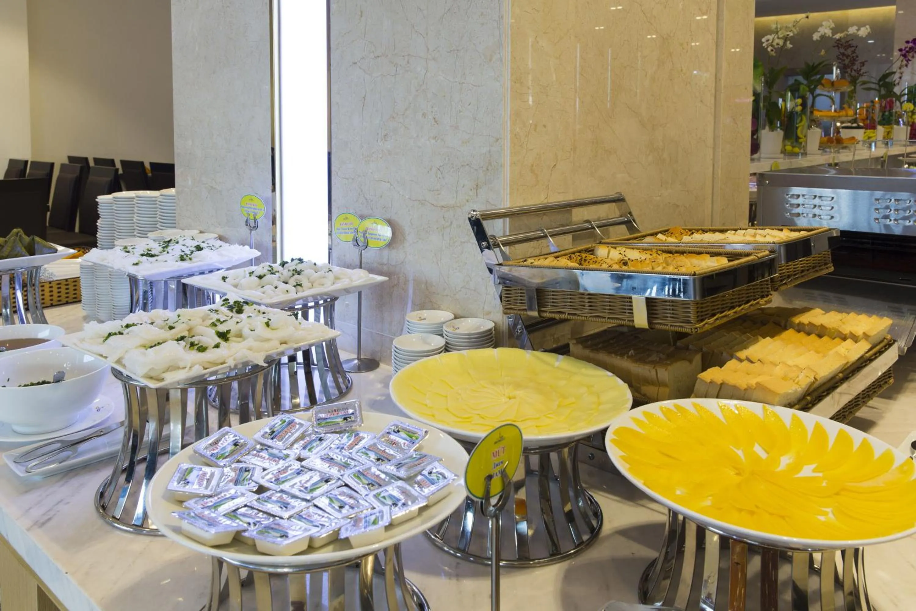 Buffet breakfast in Dendro Gold Hotel