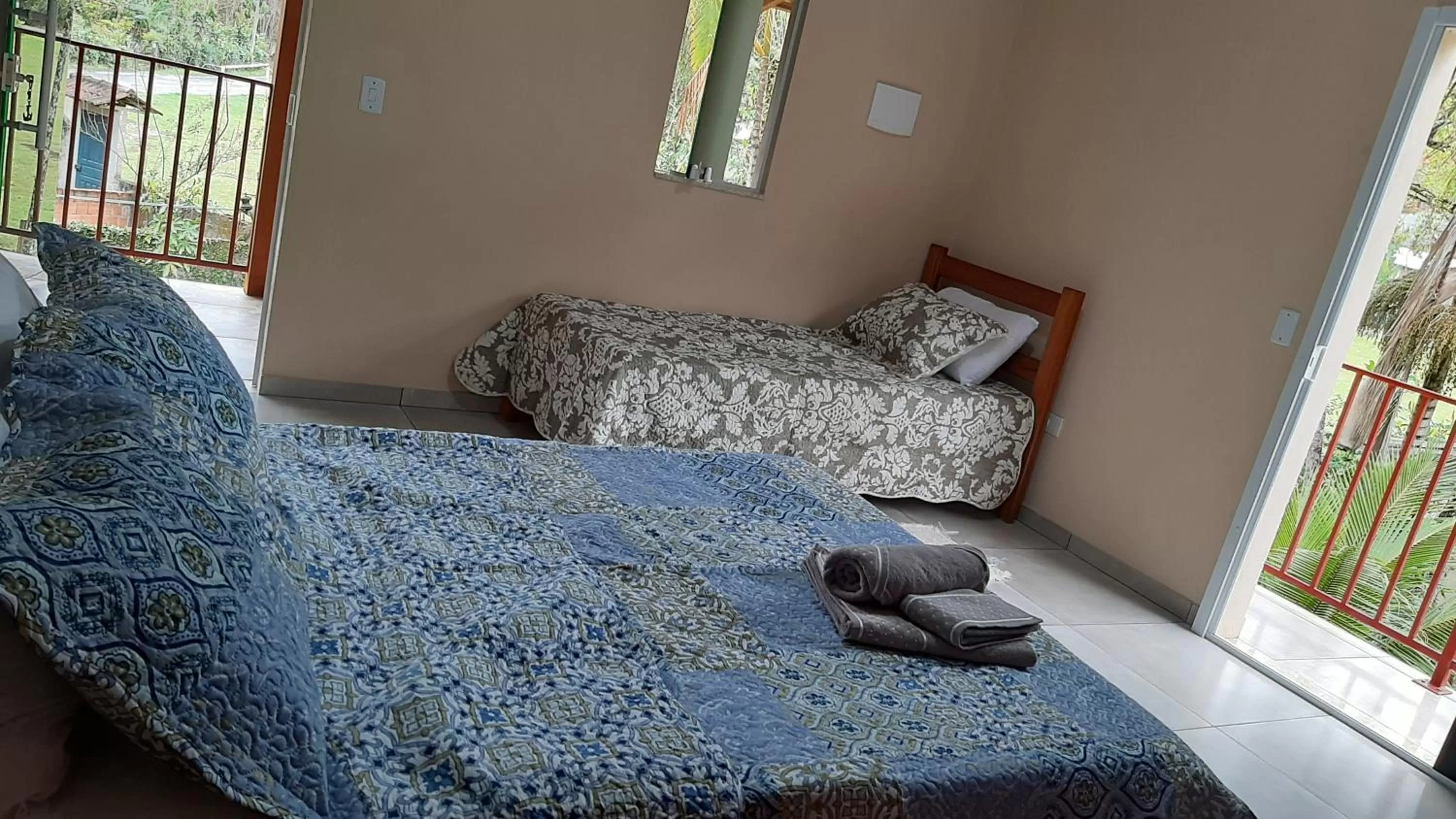 Bed in Pousada Recanto da Lu