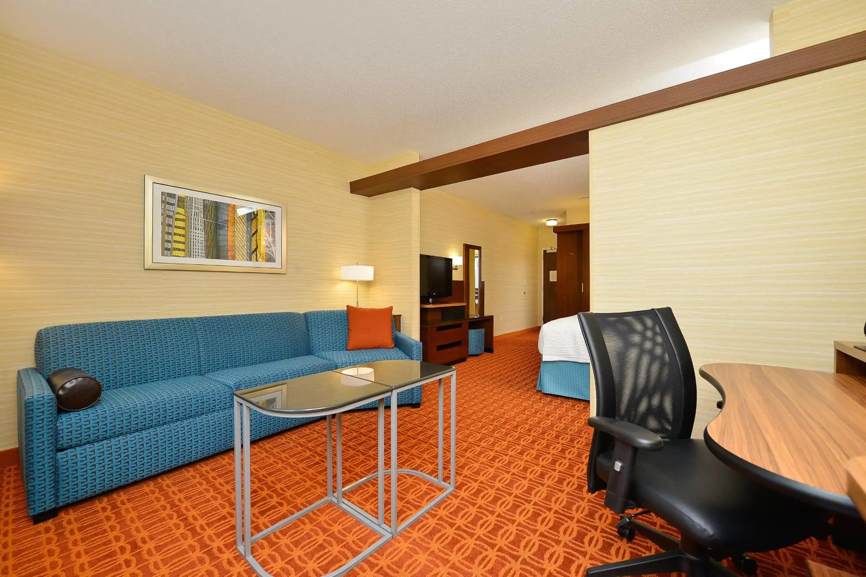 Living room, Seating Area in Fairfield Inn & Suites by Marriott Elmira Corning