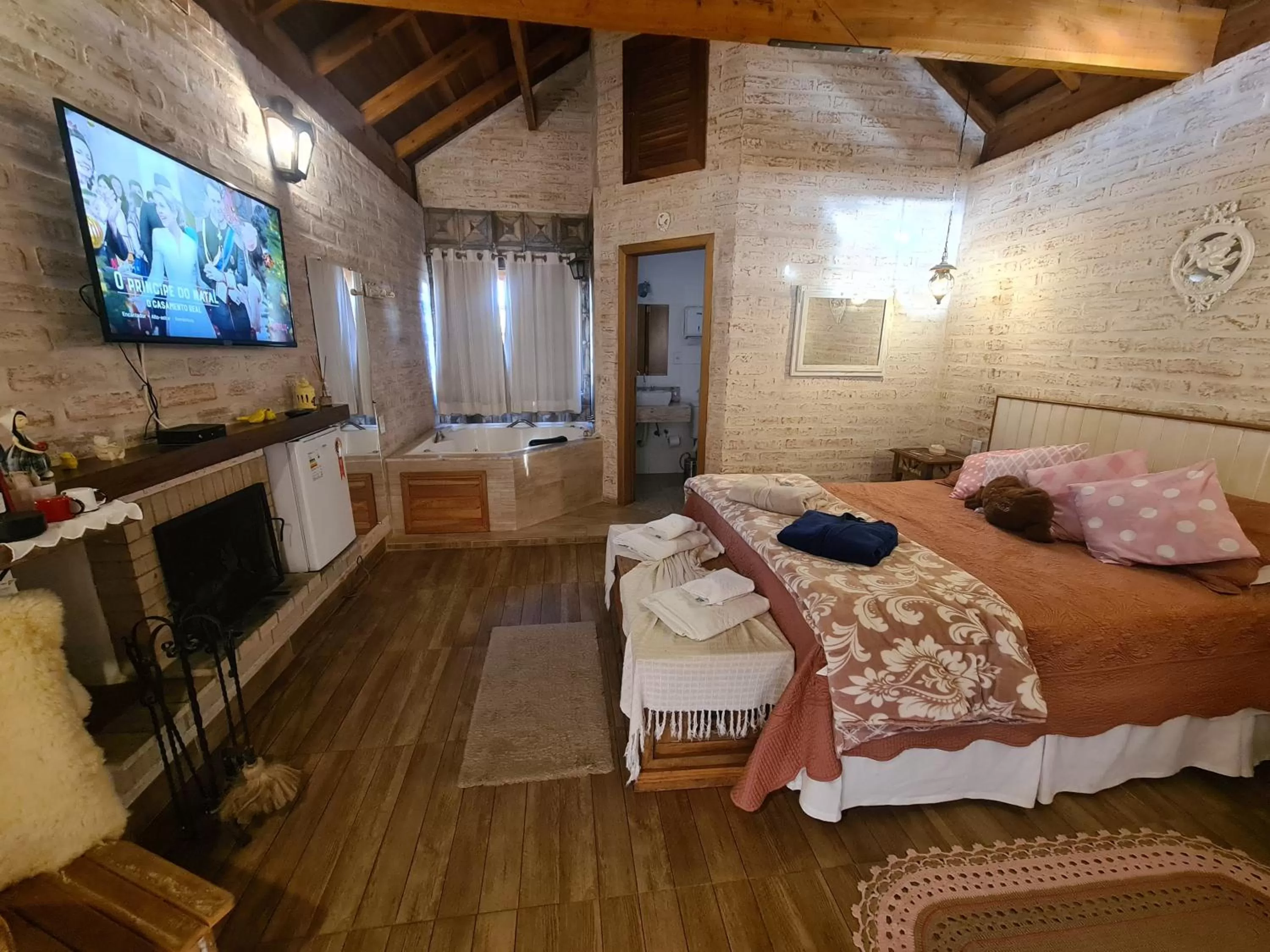 Bed in Pousada Canto do Sabiá