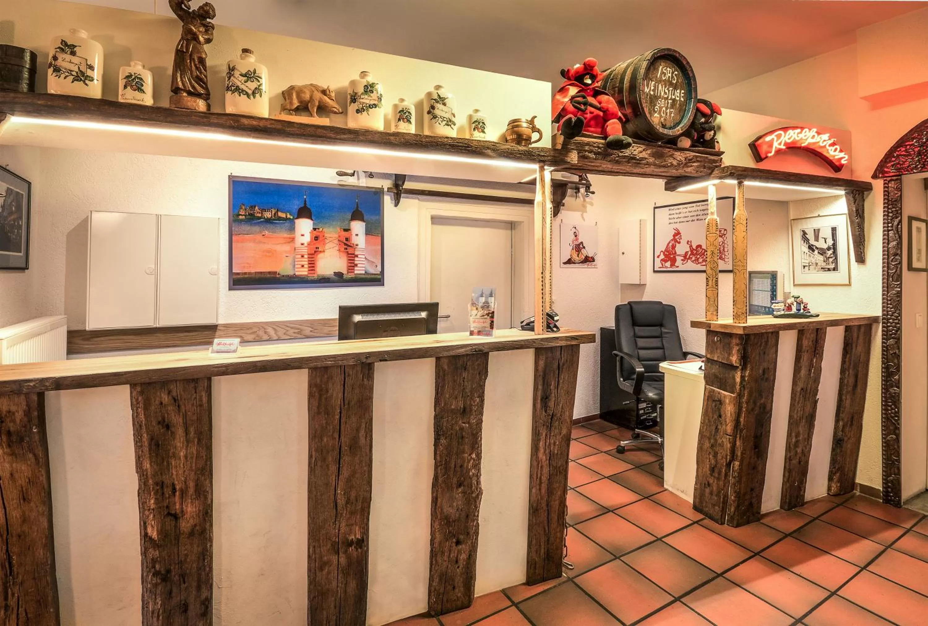 Lobby or reception in Hotel-Restaurant Hackteufel