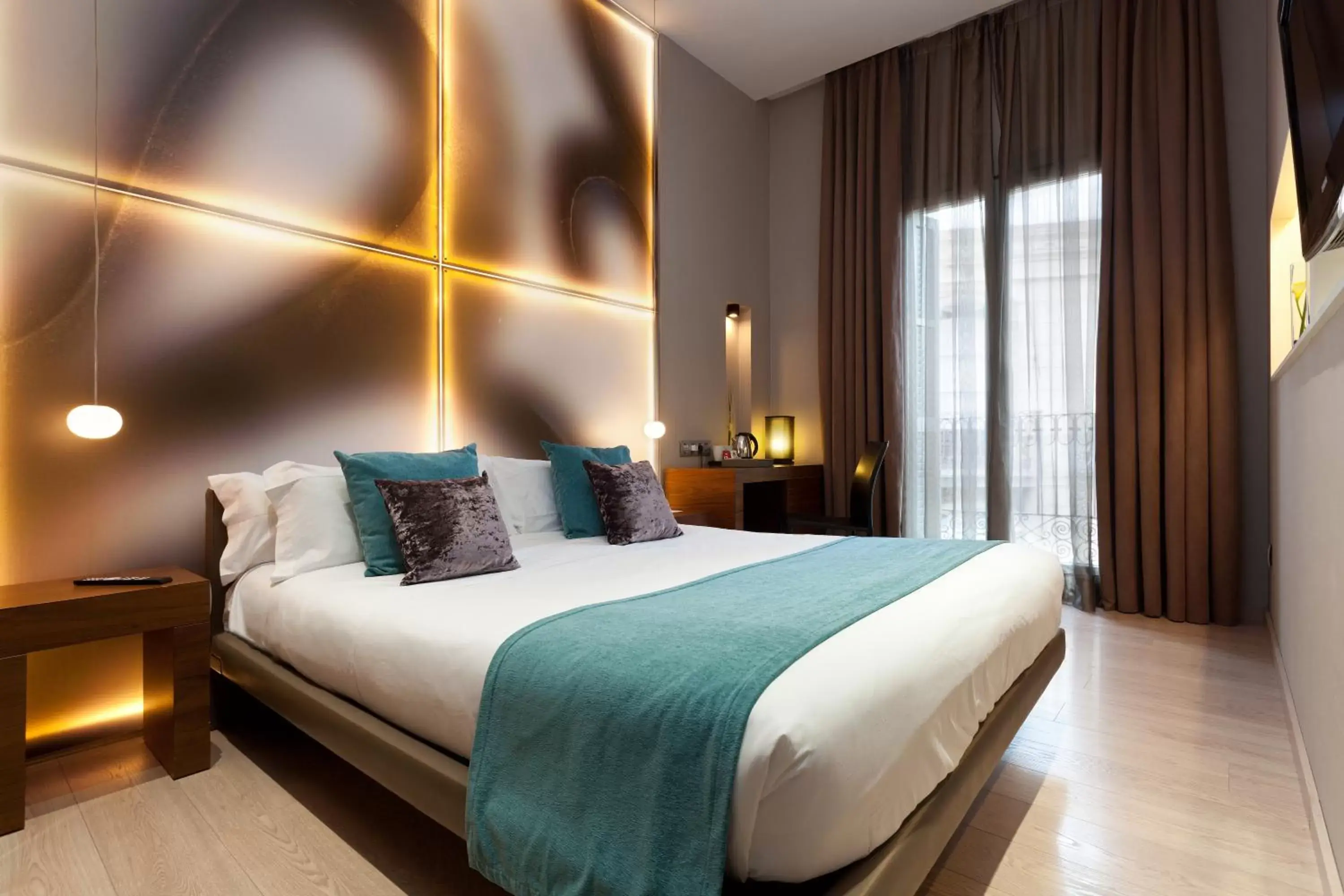 Bed in Hotel España Ramblas