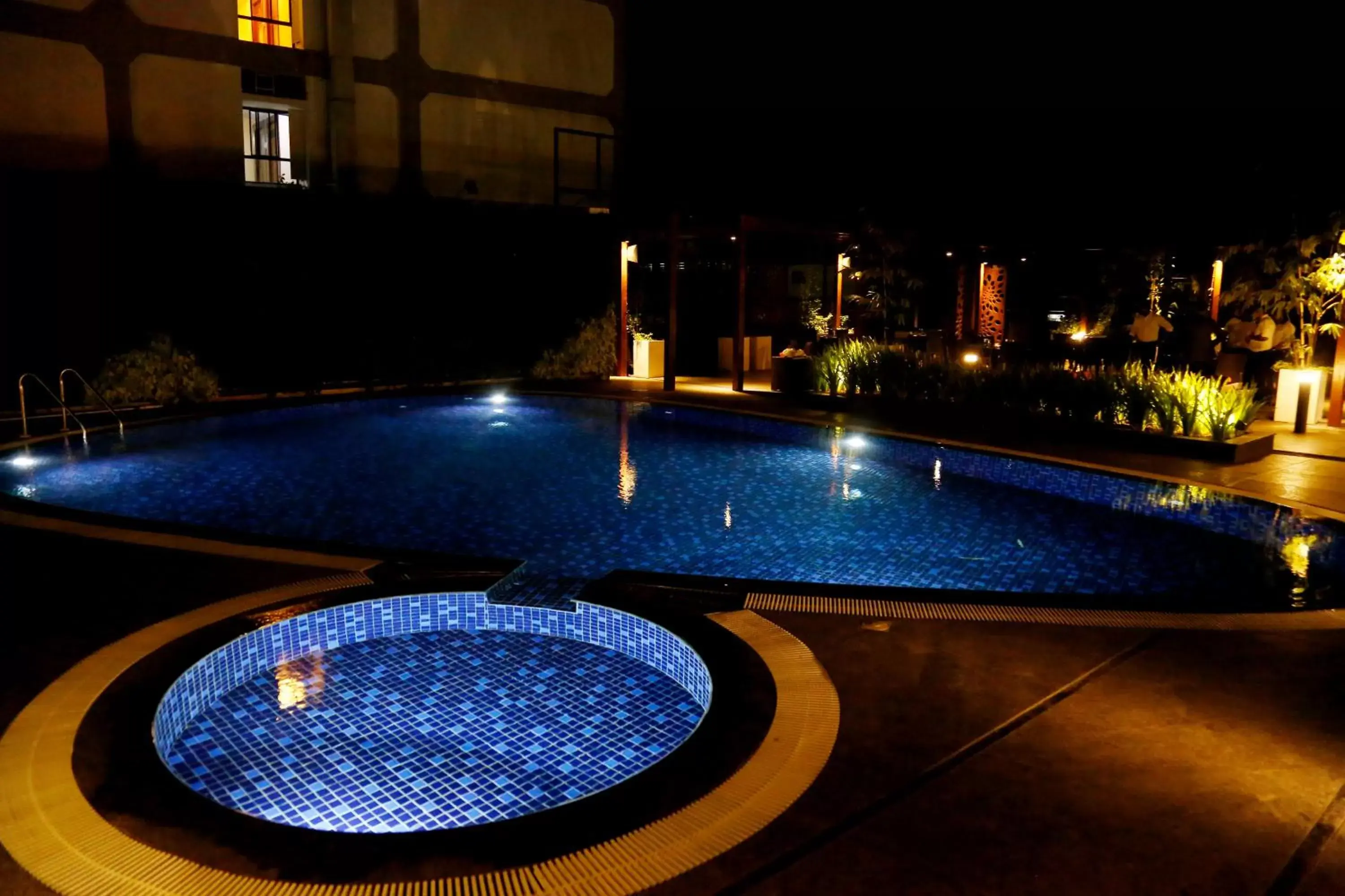 Night, Swimming Pool in The Raviz Calicut