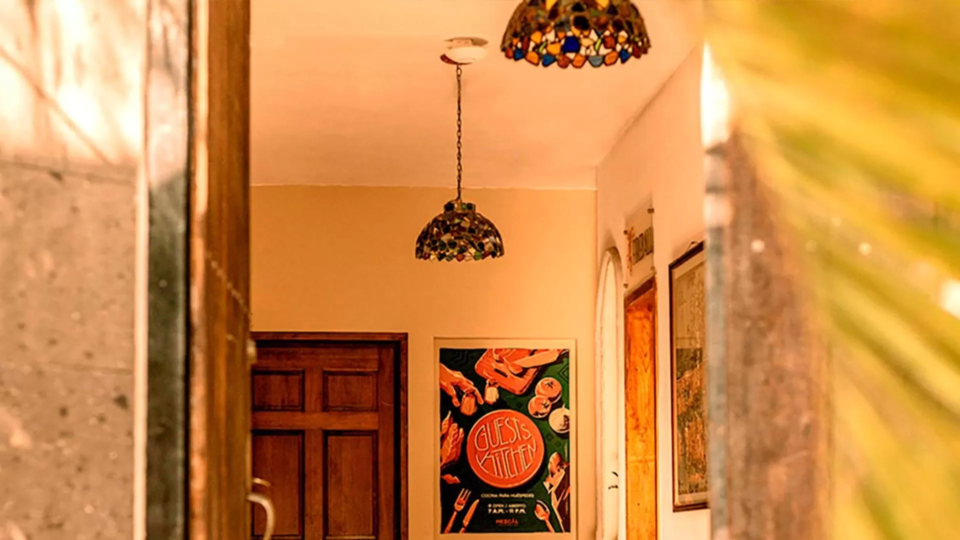 Communal kitchen in Mezcal Hotel