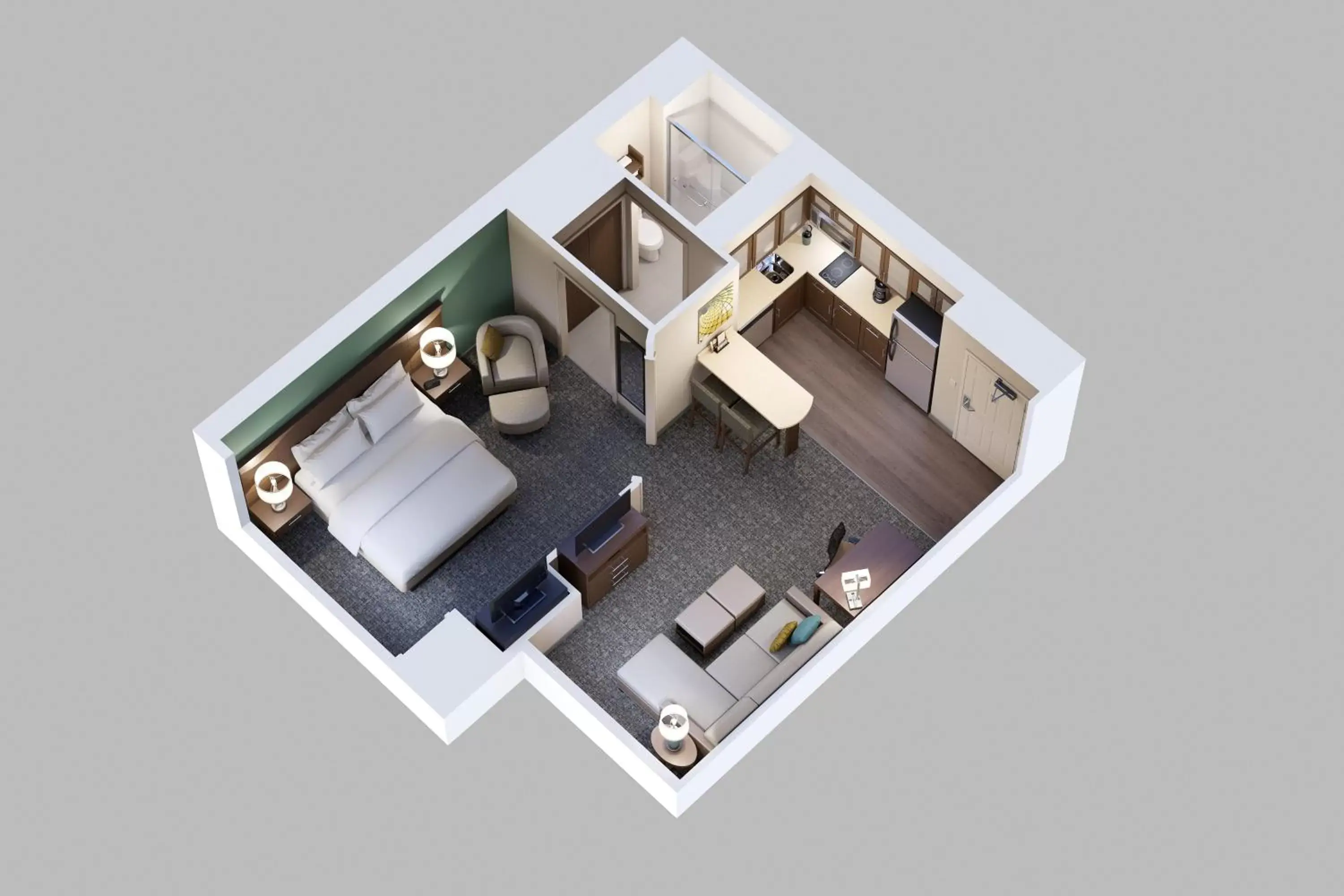 Photo of the whole room, Floor Plan in Staybridge Suites Lansing-Okemos, an IHG Hotel