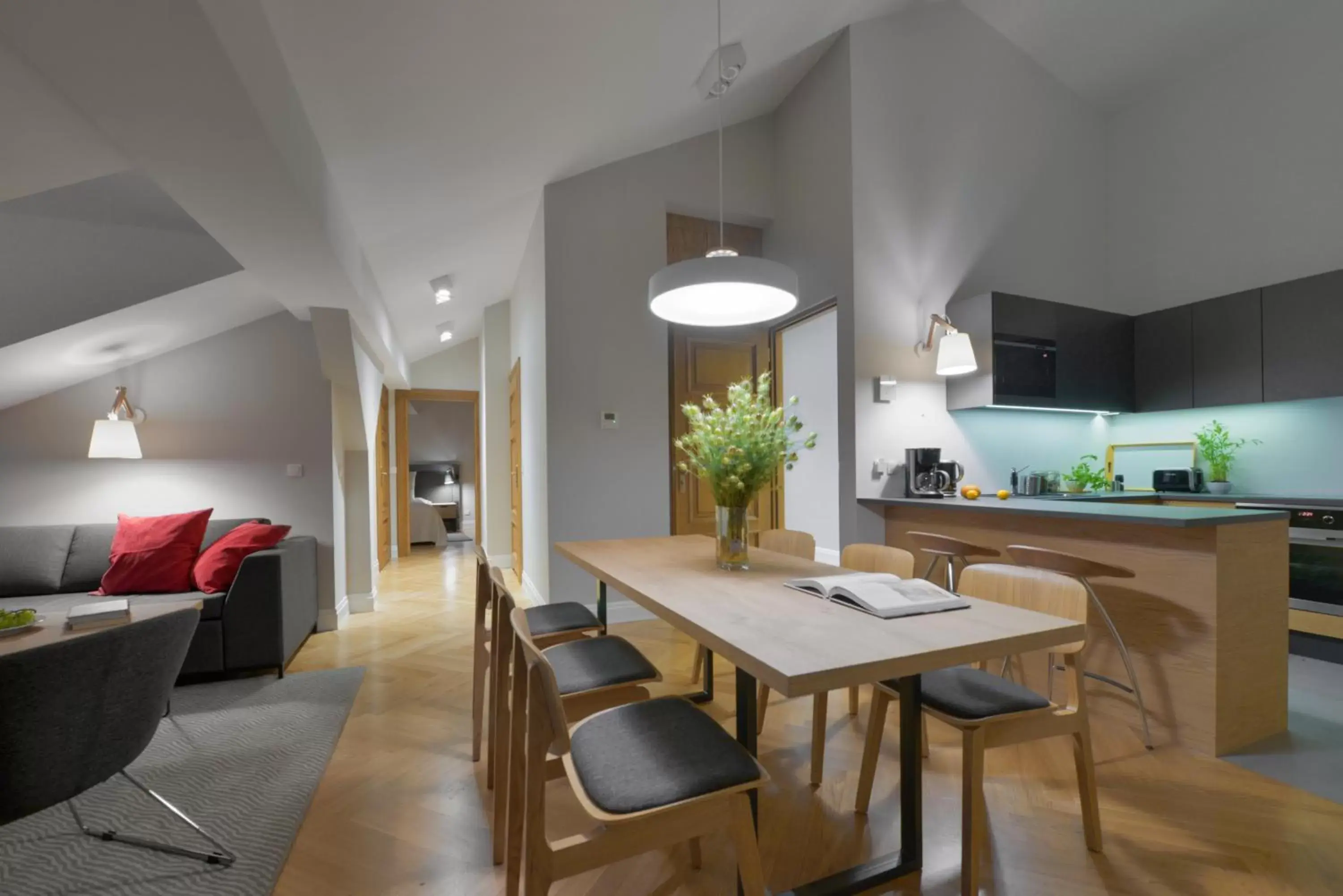 Kitchen or kitchenette, Dining Area in STRADONIA Serviced Apartments