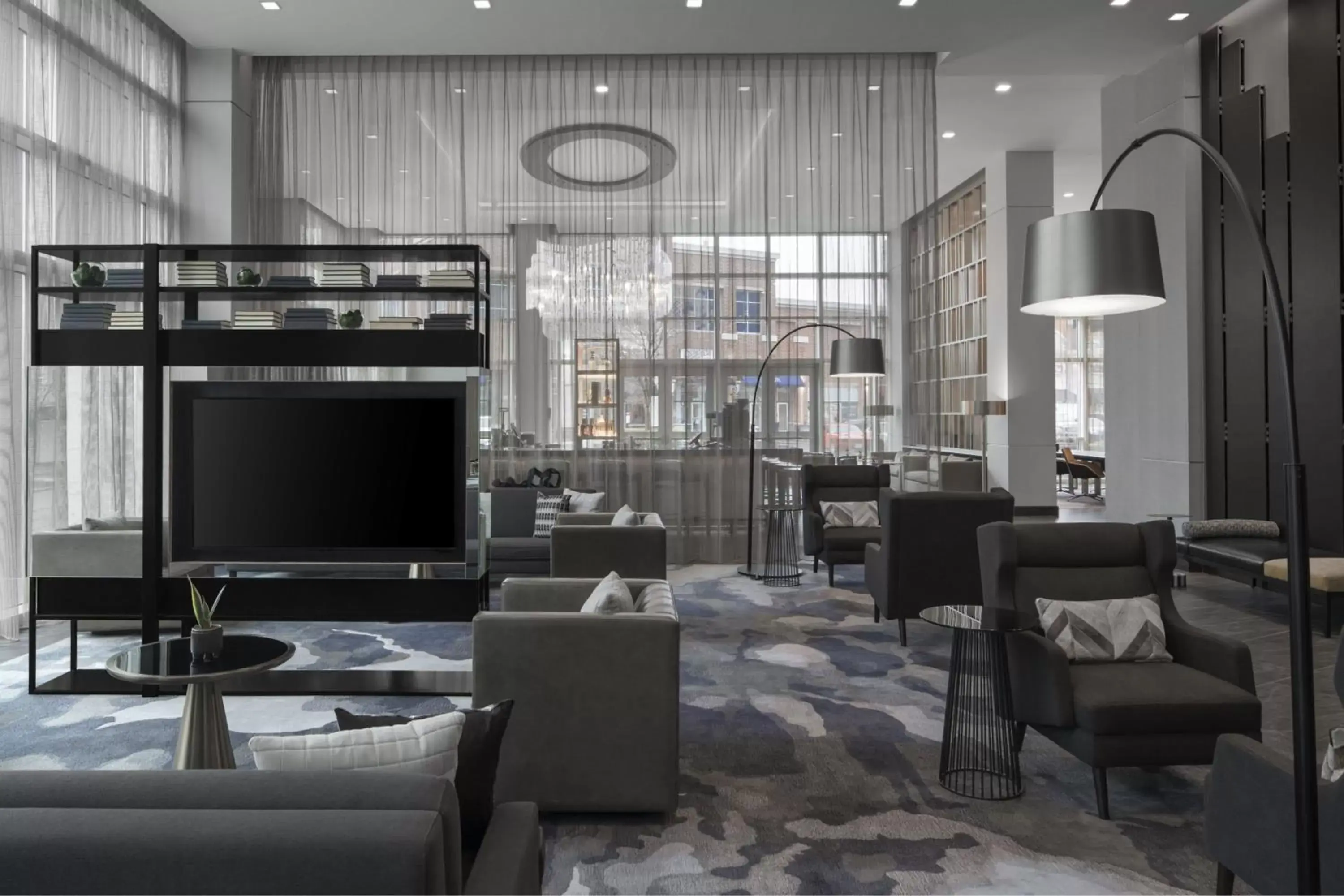 Lobby or reception, Restaurant/Places to Eat in AC Hotel by Marriott Charlotte Ballantyne