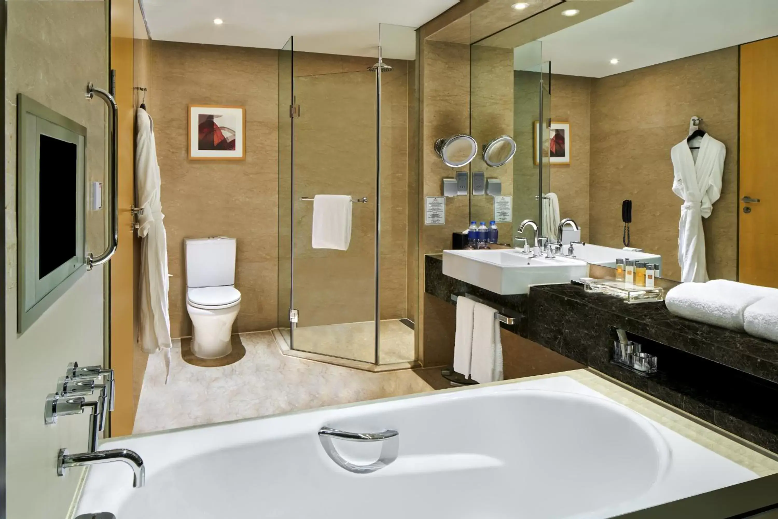 Bathroom in Crowne Plaza Tianjin Binhai, an IHG Hotel