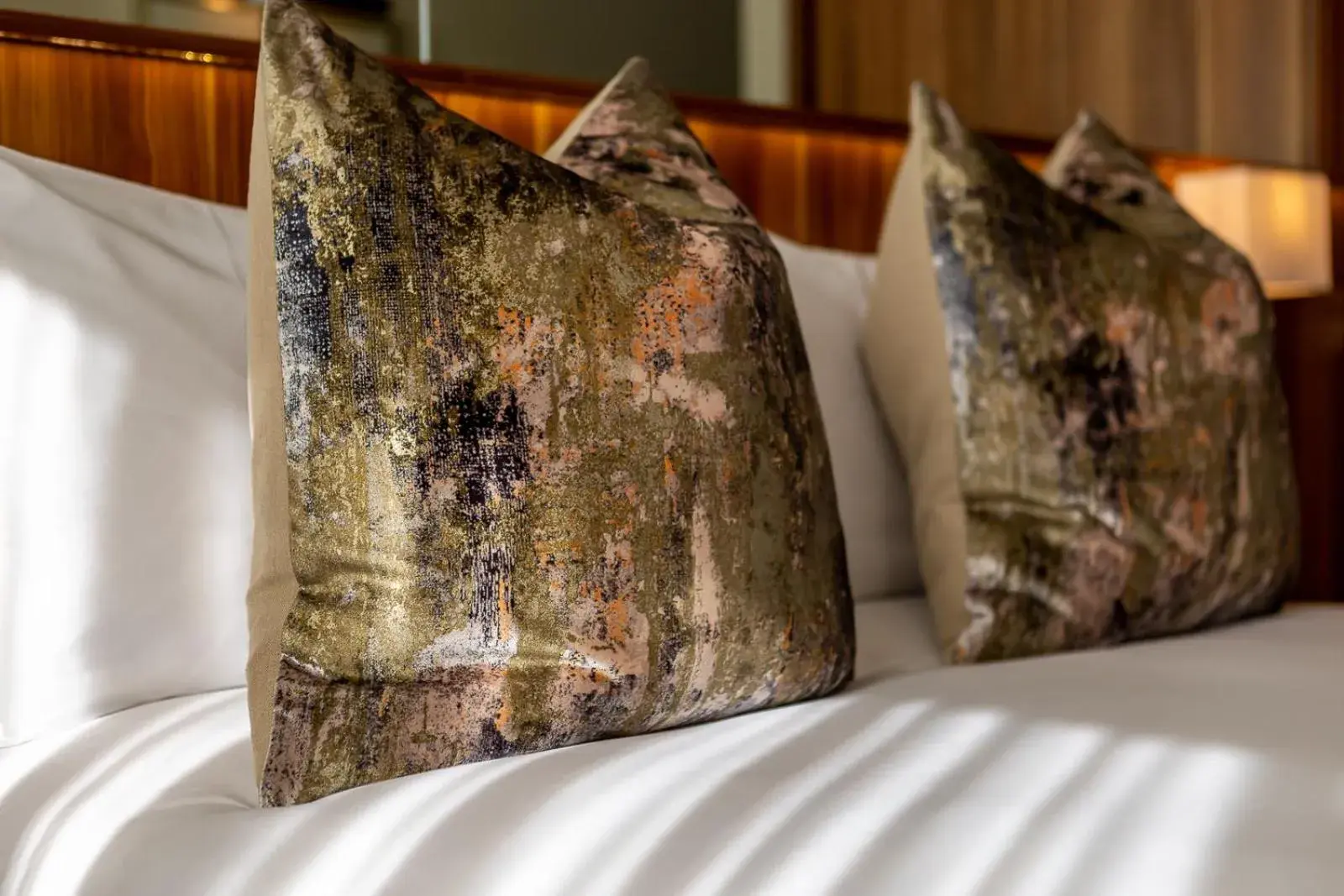 Decorative detail, Bed in Dublin Skylon Hotel Decorative detail, Bed in Dublin Skylon Hotel