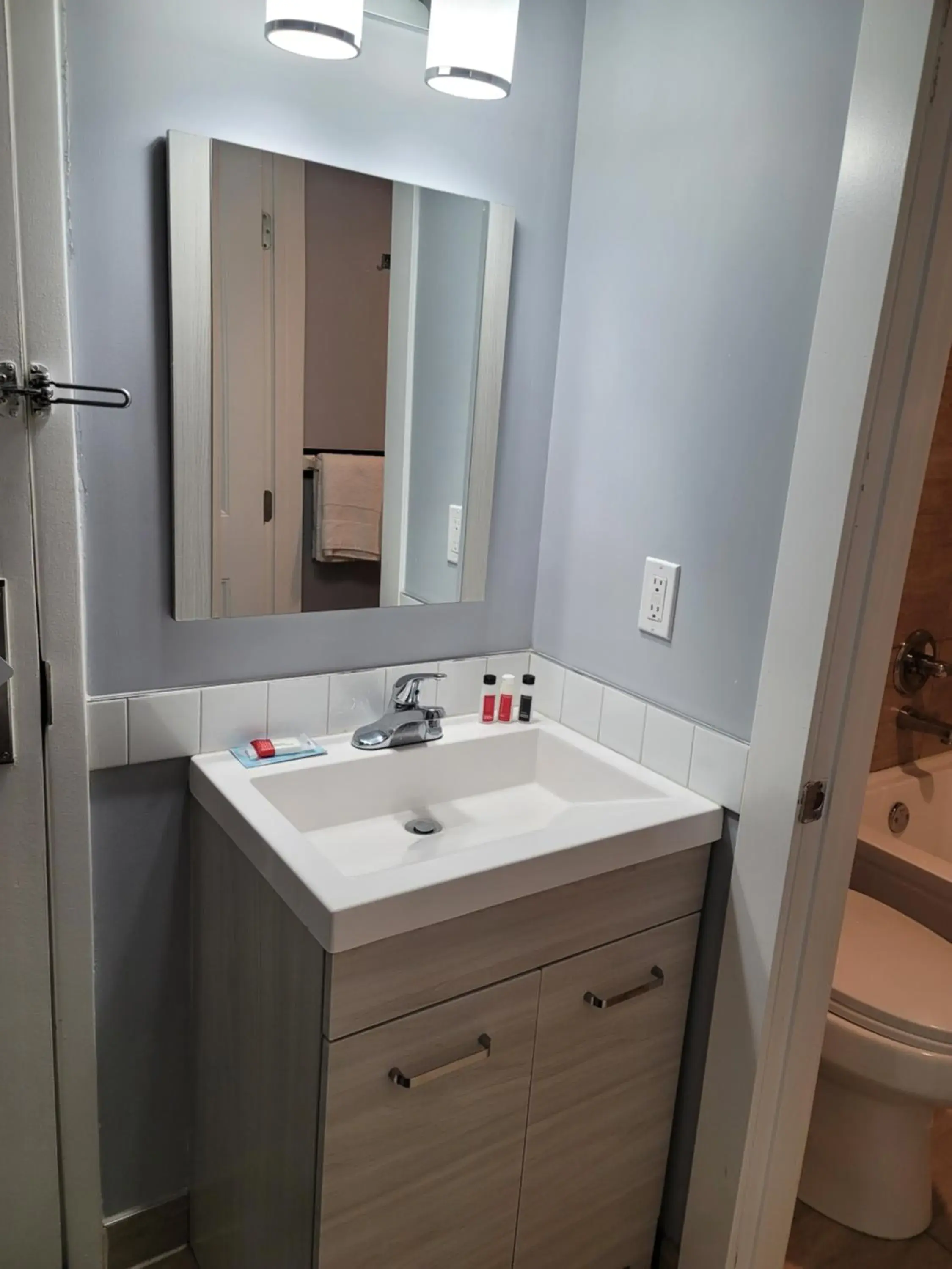 Guests, Bathroom in Super 8 by Wyndham Red Deer